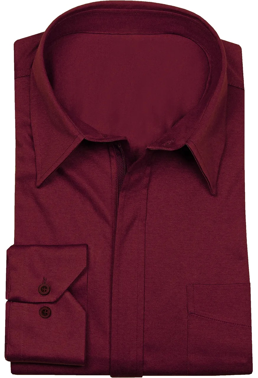 Jersey Hemd rot Libero Doppio Jersey Hemd mit Reissverschluss