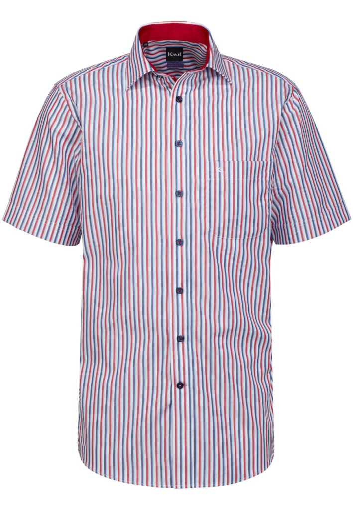 Pisa New Kent Kurzarm regular fit mit Kontrast