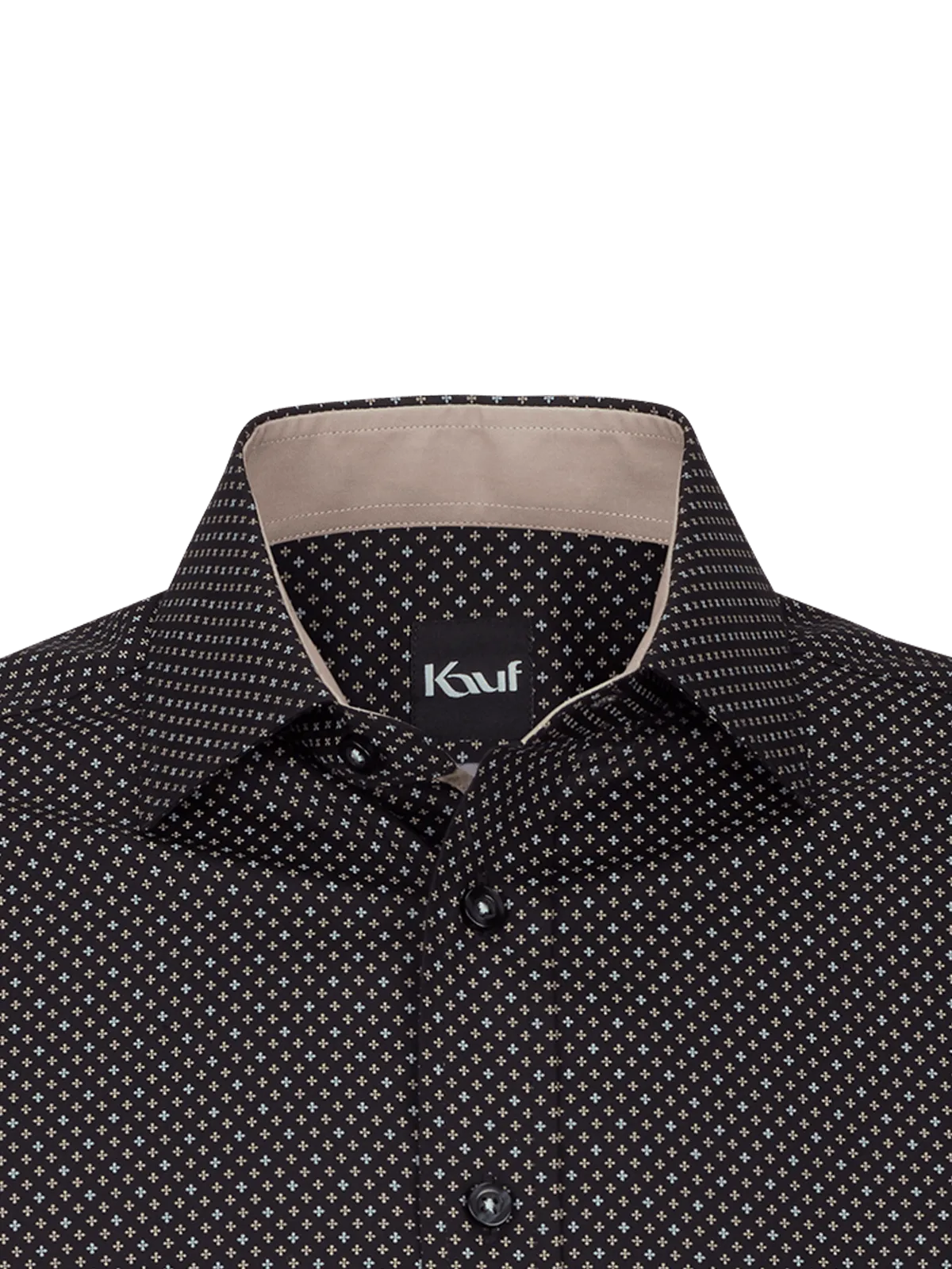 Pisa New Kent Langarm regular fit schwarz mit Kontrast