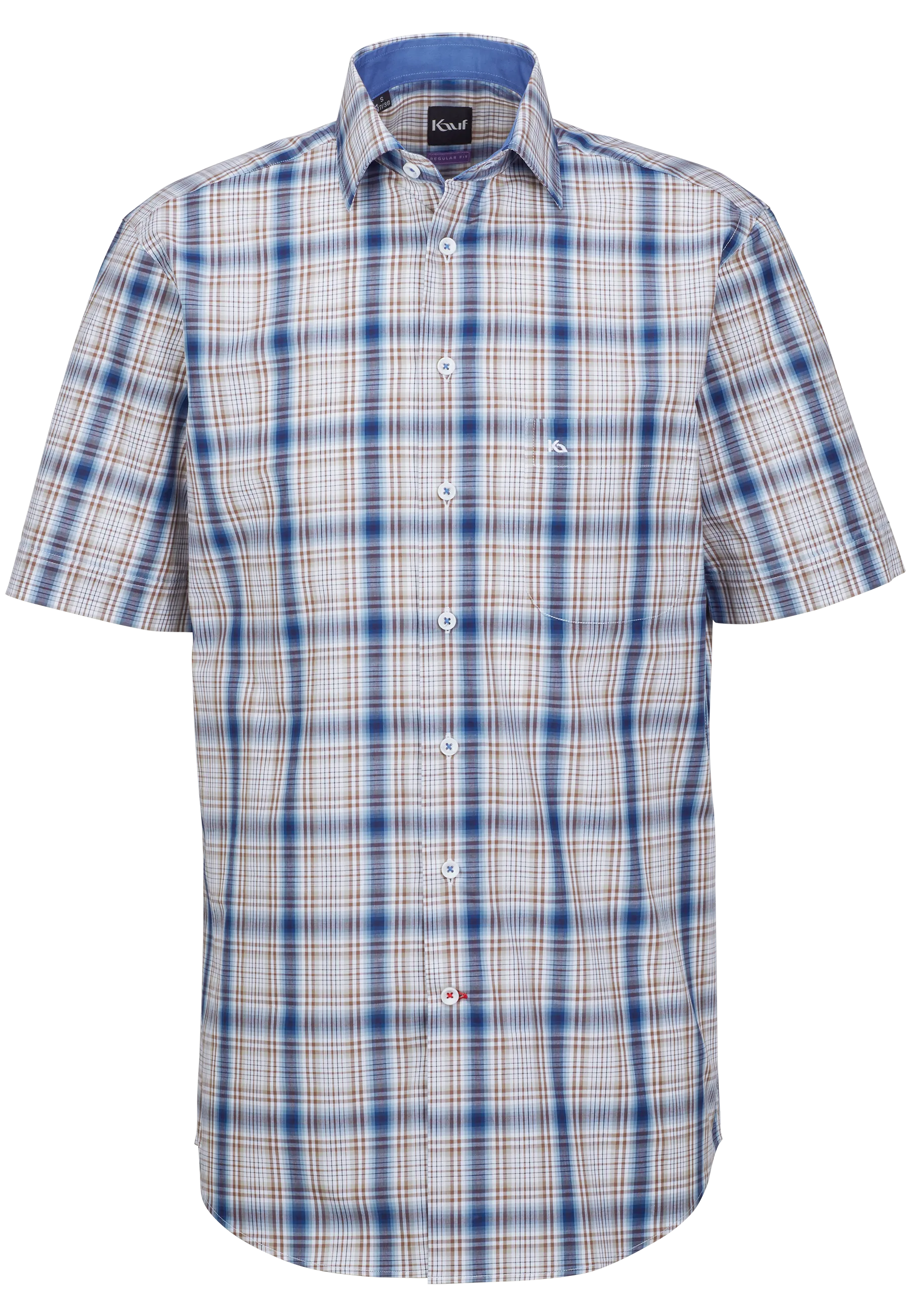 Bari Kent Kurzarm regular fit mit Kontrast
