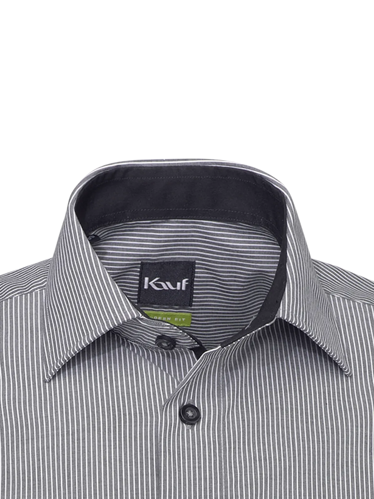 Camicia Pisa New Kent a righe bianche e nere, vestibilità regolare, con righe sottili