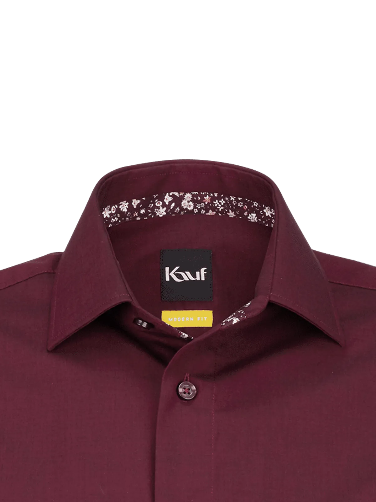 Firenze New Kent manica lunga modern fit rosso vino con contrasto