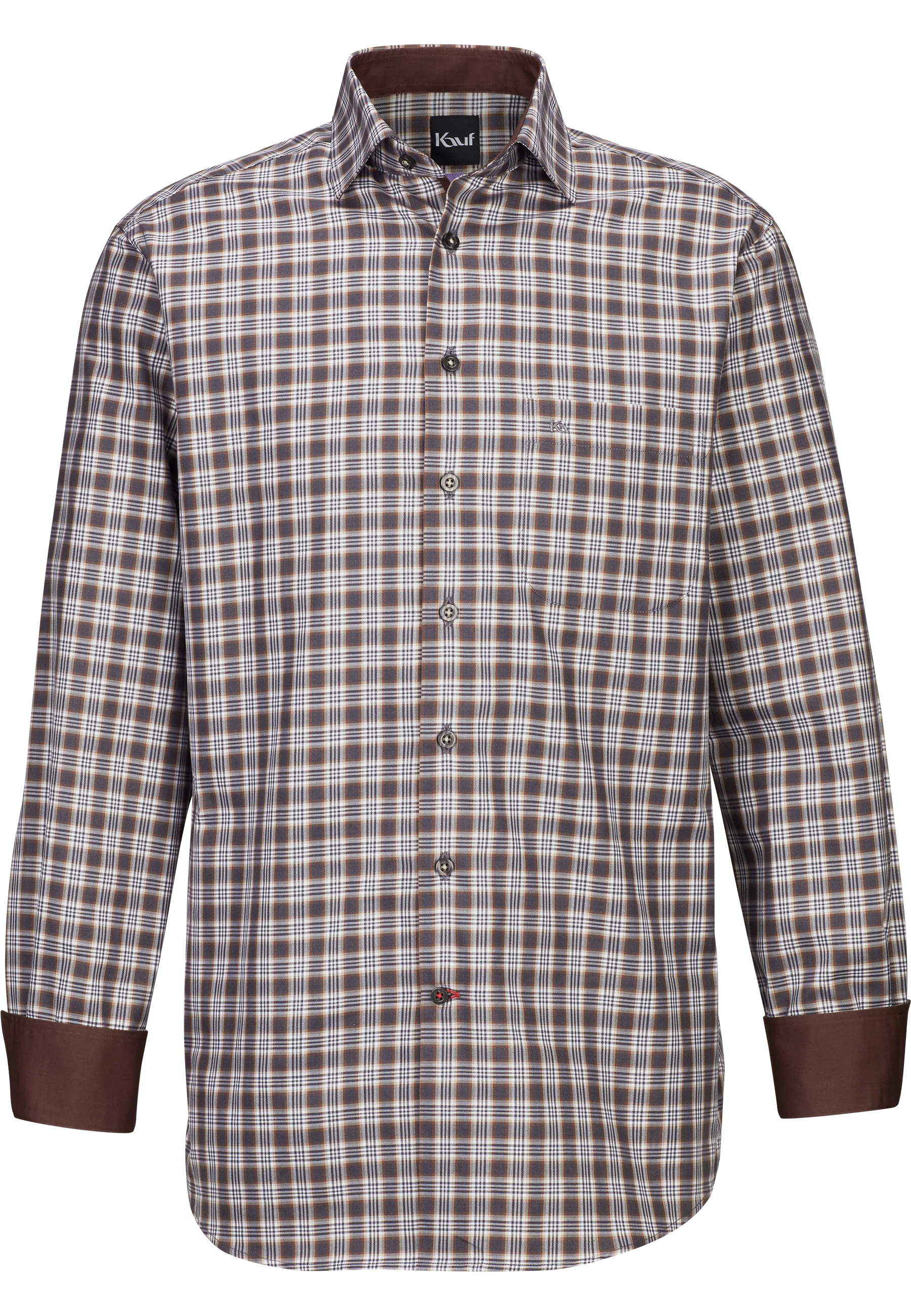 hemd braun gemustert