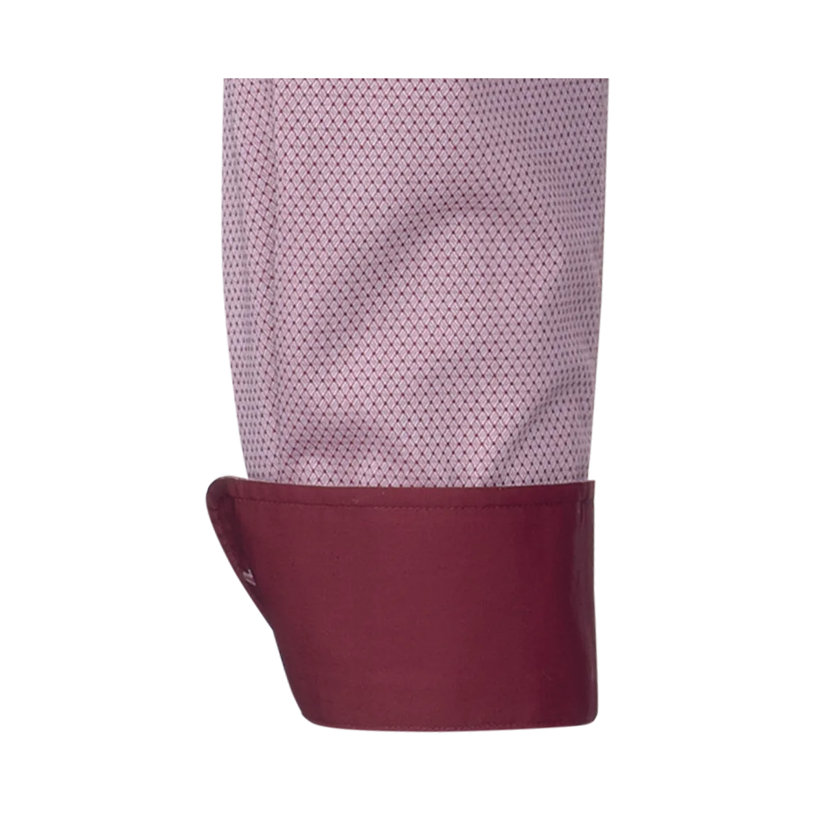Camicia Pisa New Kent rosso medio vestibilità regolare con raffinata trama a rombi