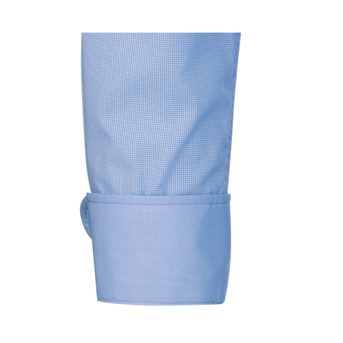 Hellblaues Firenze Button-Down-Hemd Modern Fit mit feinem Karo