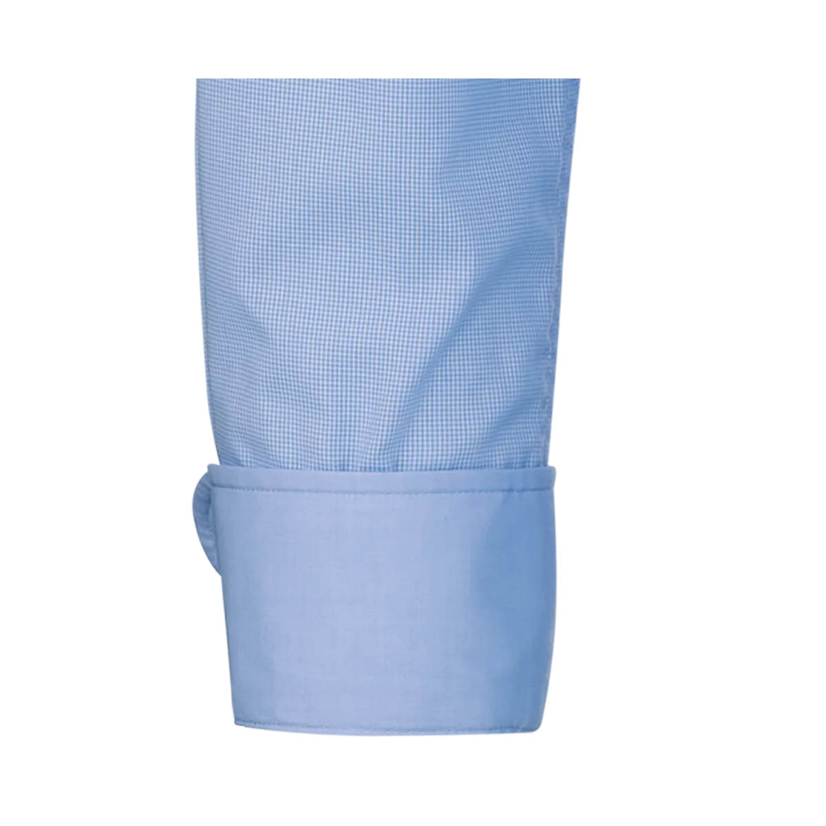 Chemise bleu clair « Firenze » à col boutonné Coupe Modern Fit avec un motif à petits carreaux