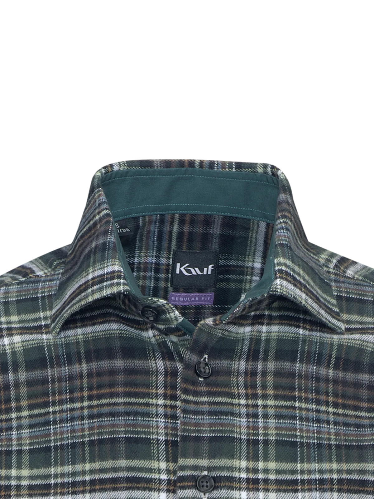 Camicia Bari Kent verde scuro, vestibilità regolare, a quadri