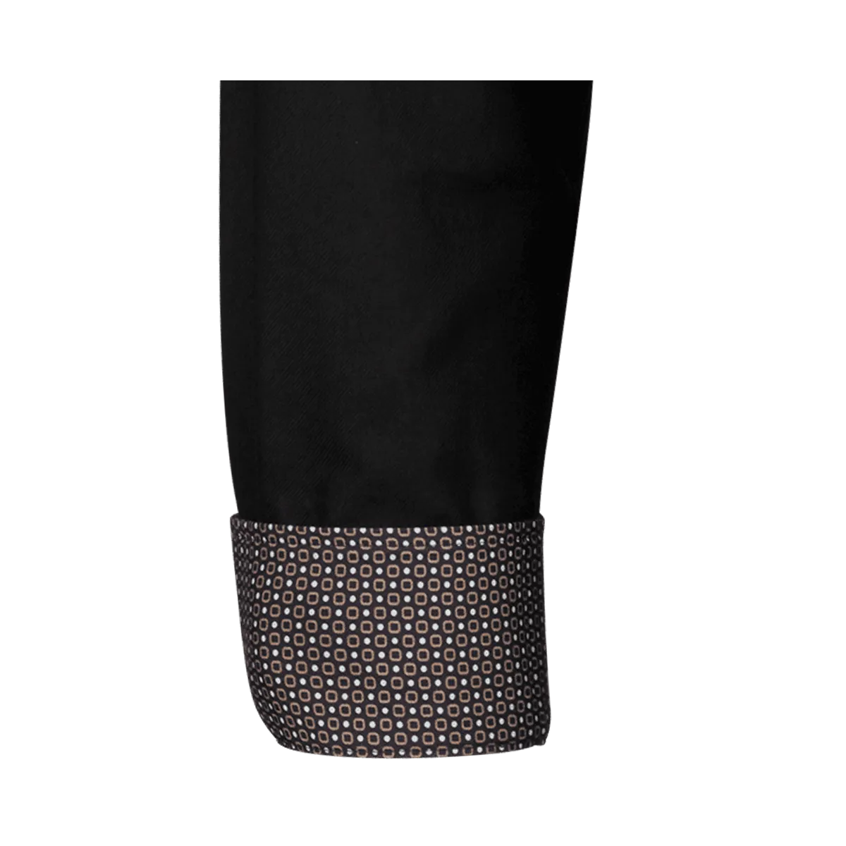 Bari Kent Langarm regular fit mit Kontrast schwarz in Flanellqualität