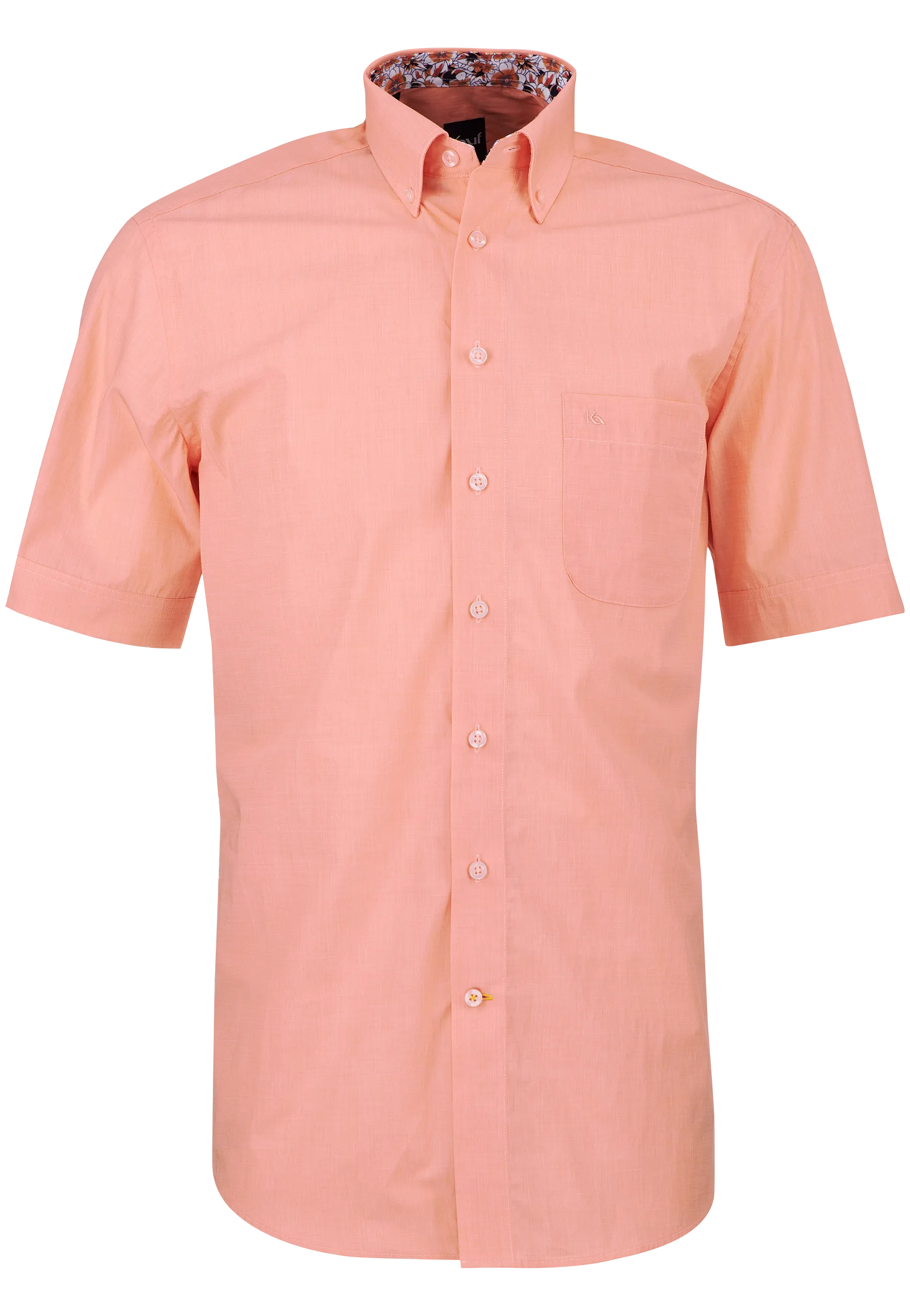 men's orange short-sleeved shirt