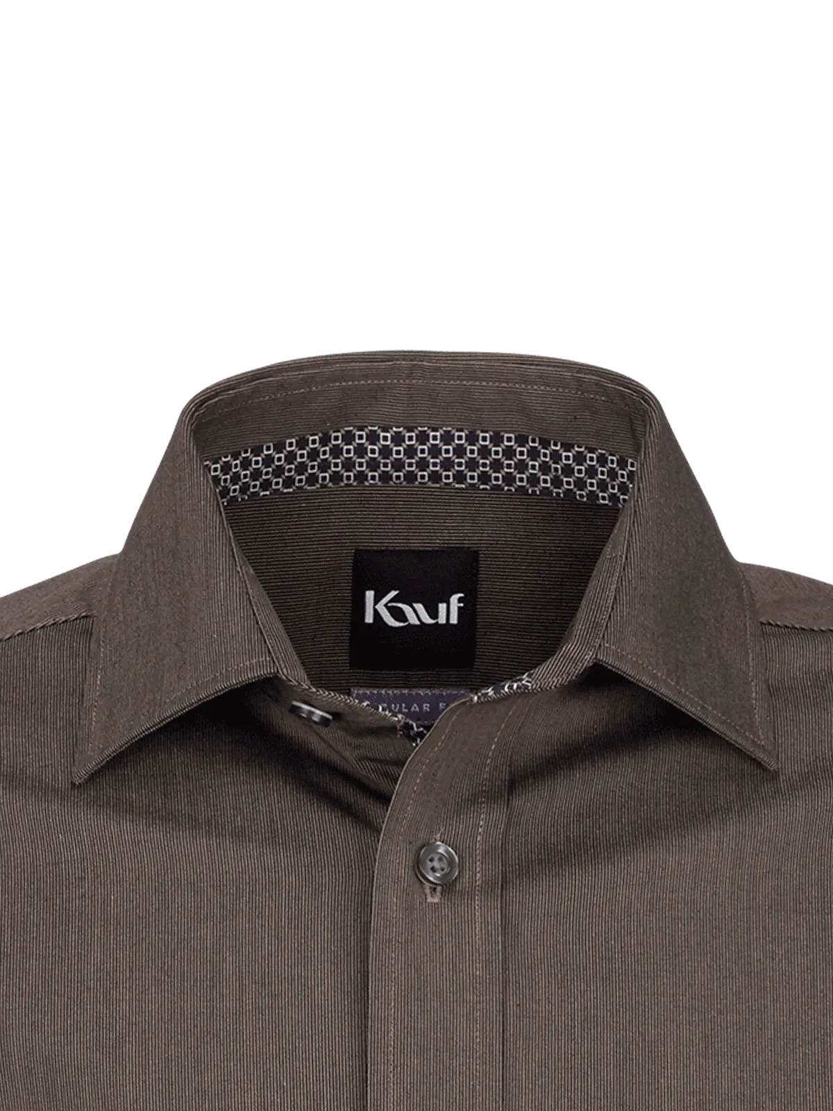 Pisa New Kent Langarm regular fit braun mit Kontrast