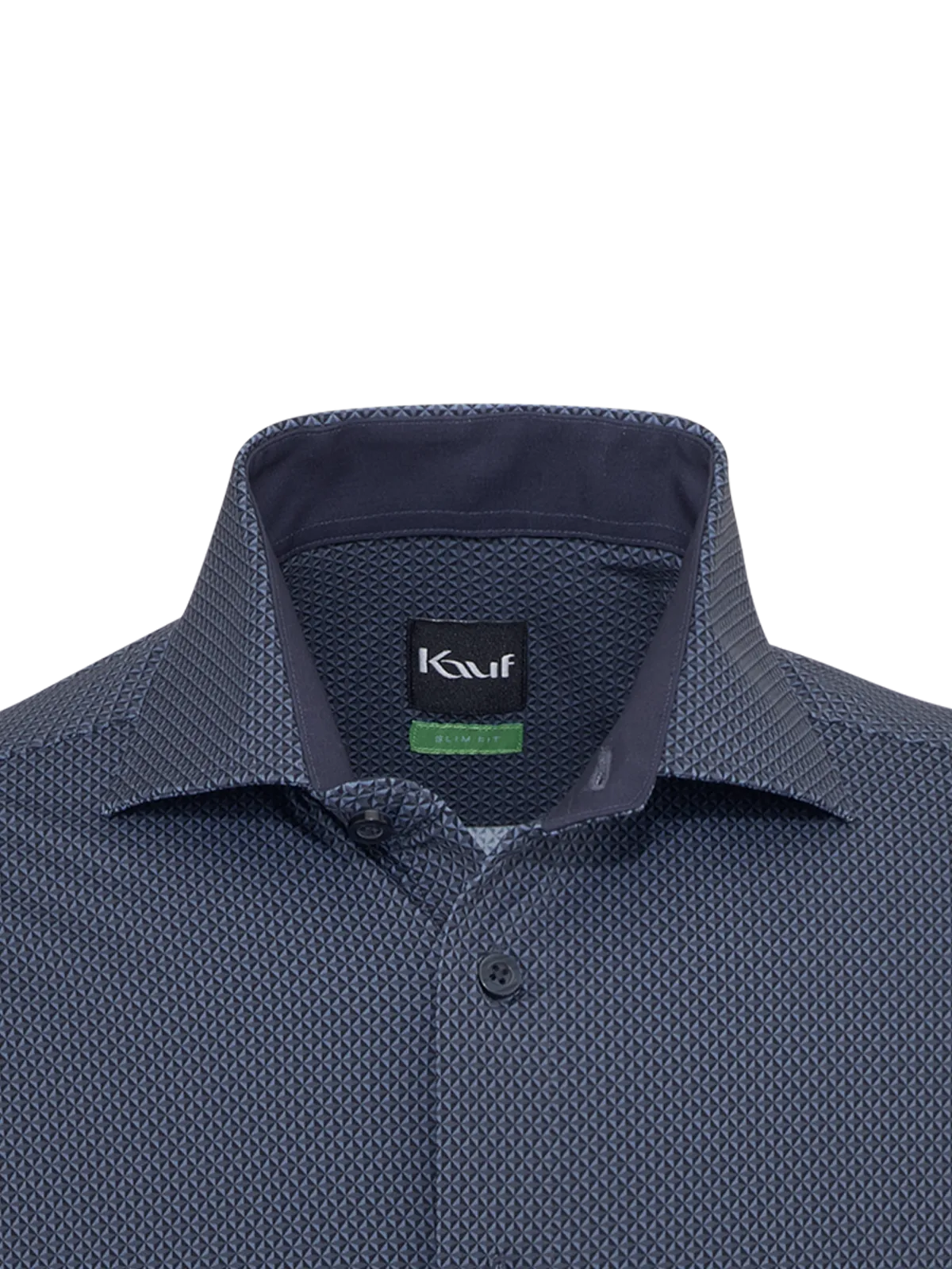 Dunkelgraues London New Kent Jerseyhemd Slim Fit mit Minimaldruck