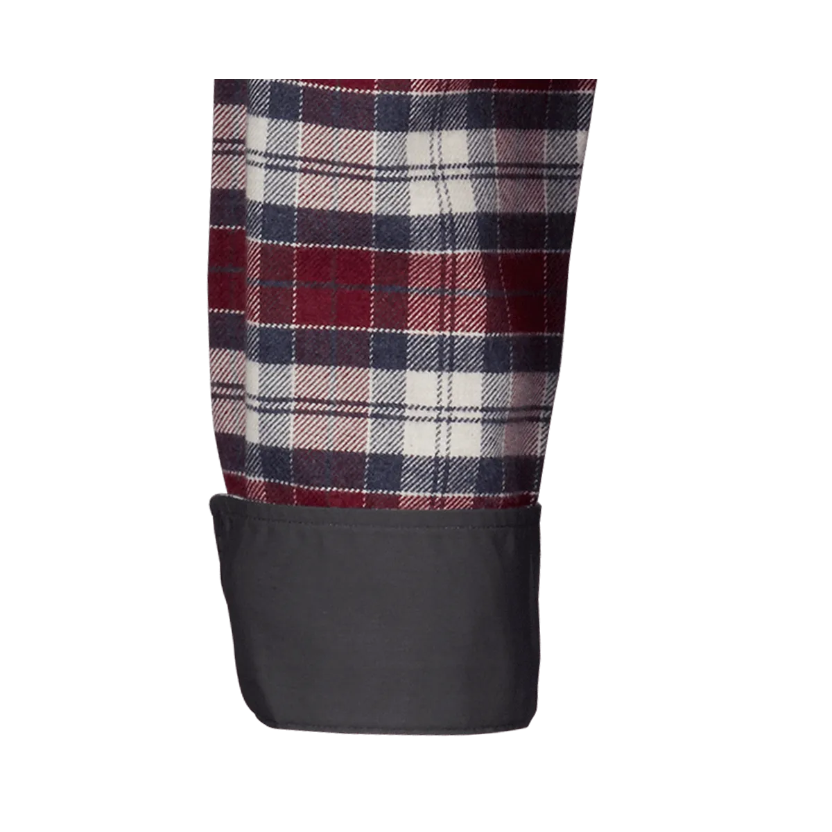 Bari Kent Langarm regular fit mit Kontrast in Flanellqualität