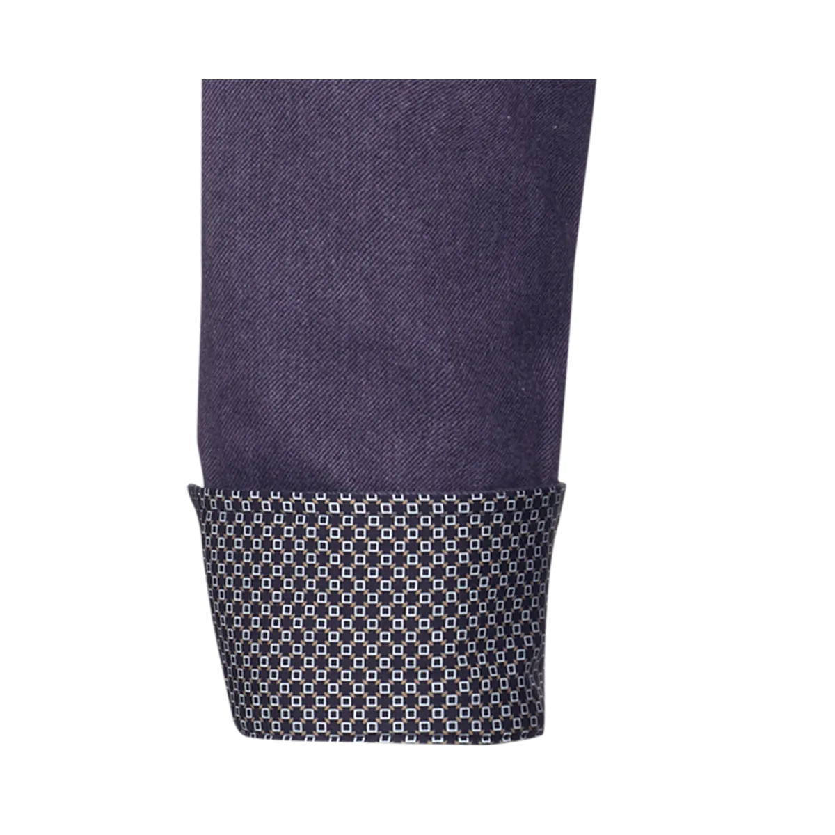 Dunkellila Bari Kent Flanellhemd Regular Fit