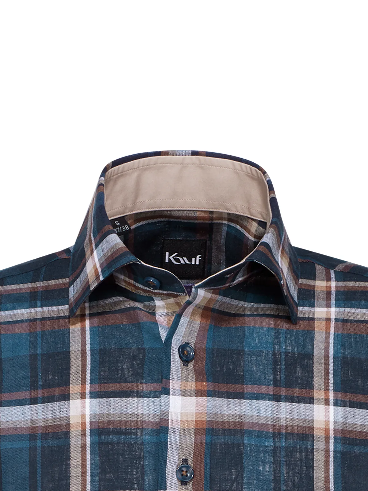 Bari Kent Kurzarm mit Kontrast mit Leinen