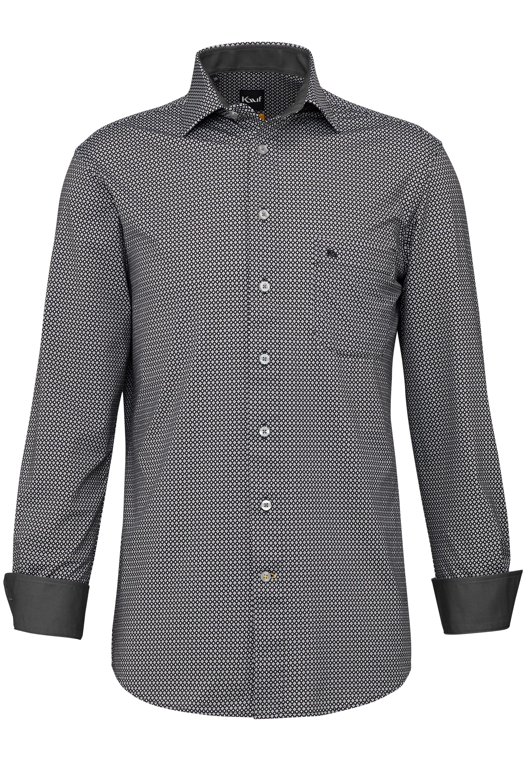 herren hemd langarm grau