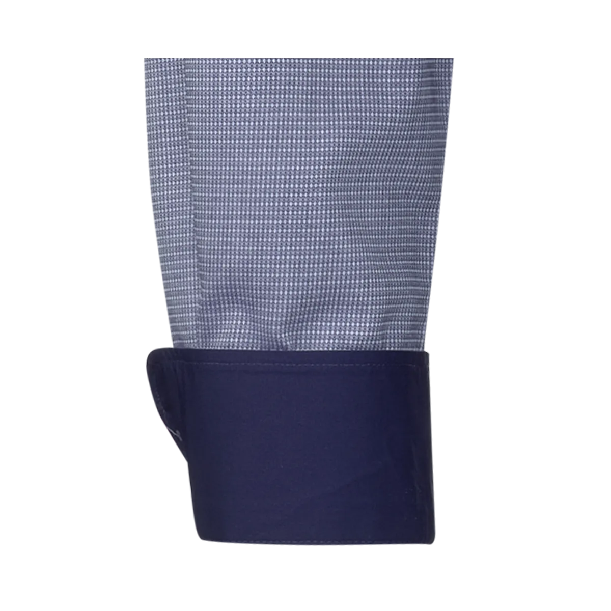Regular-fit men’s shirt dark blue with a subtle texture