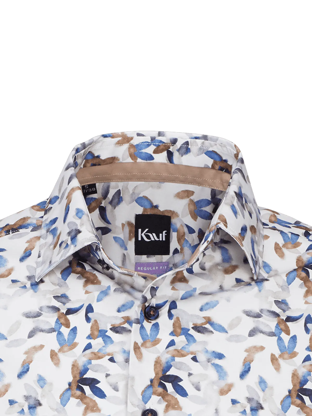Bari Kent long sleeve regular fit blue with contrast