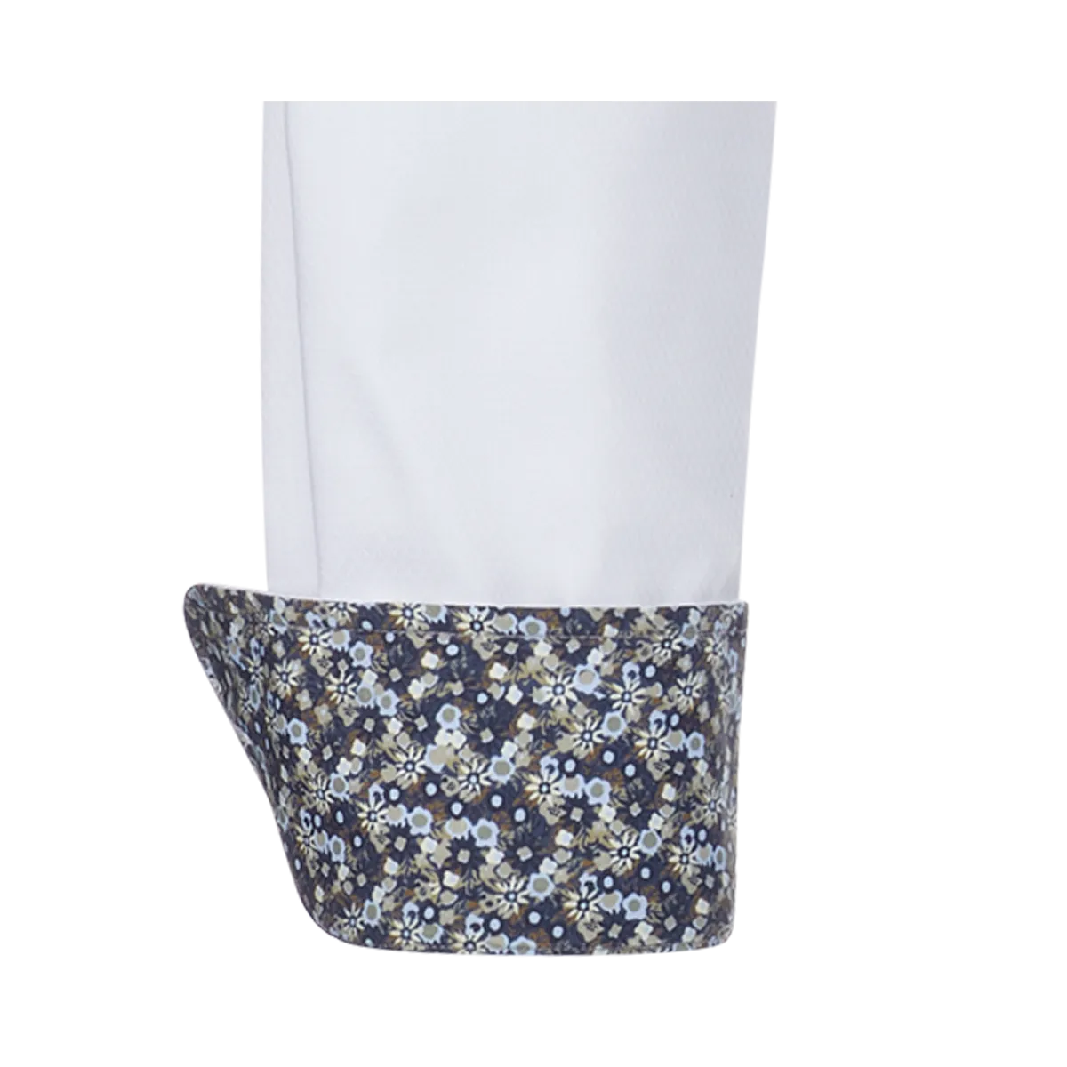 White Pisa New Kent shirt, regular fit, with tone-on-tone diamond pattern