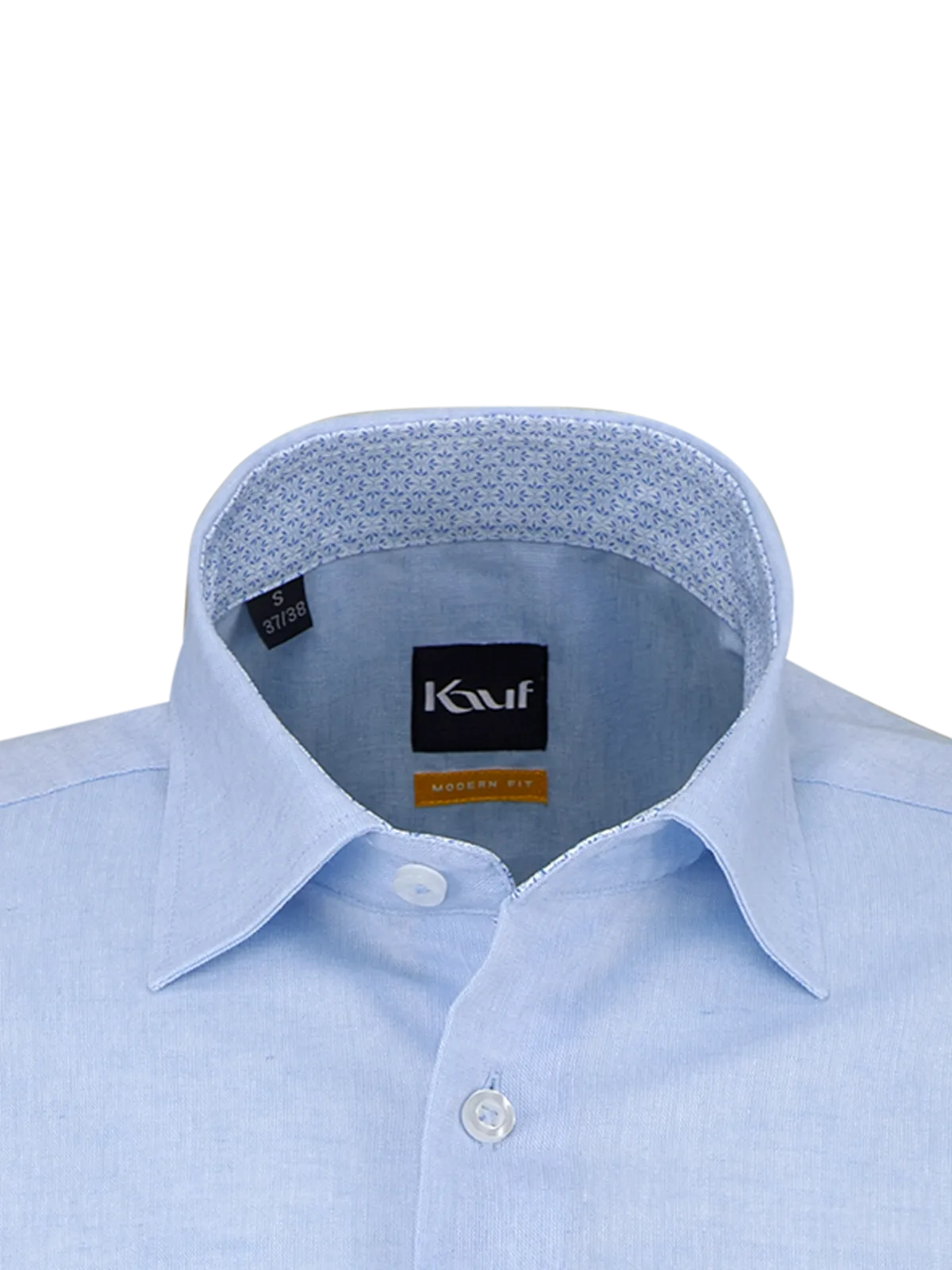 Bari Kent Kurzarm regular fit mit Kontrast mit Leinen