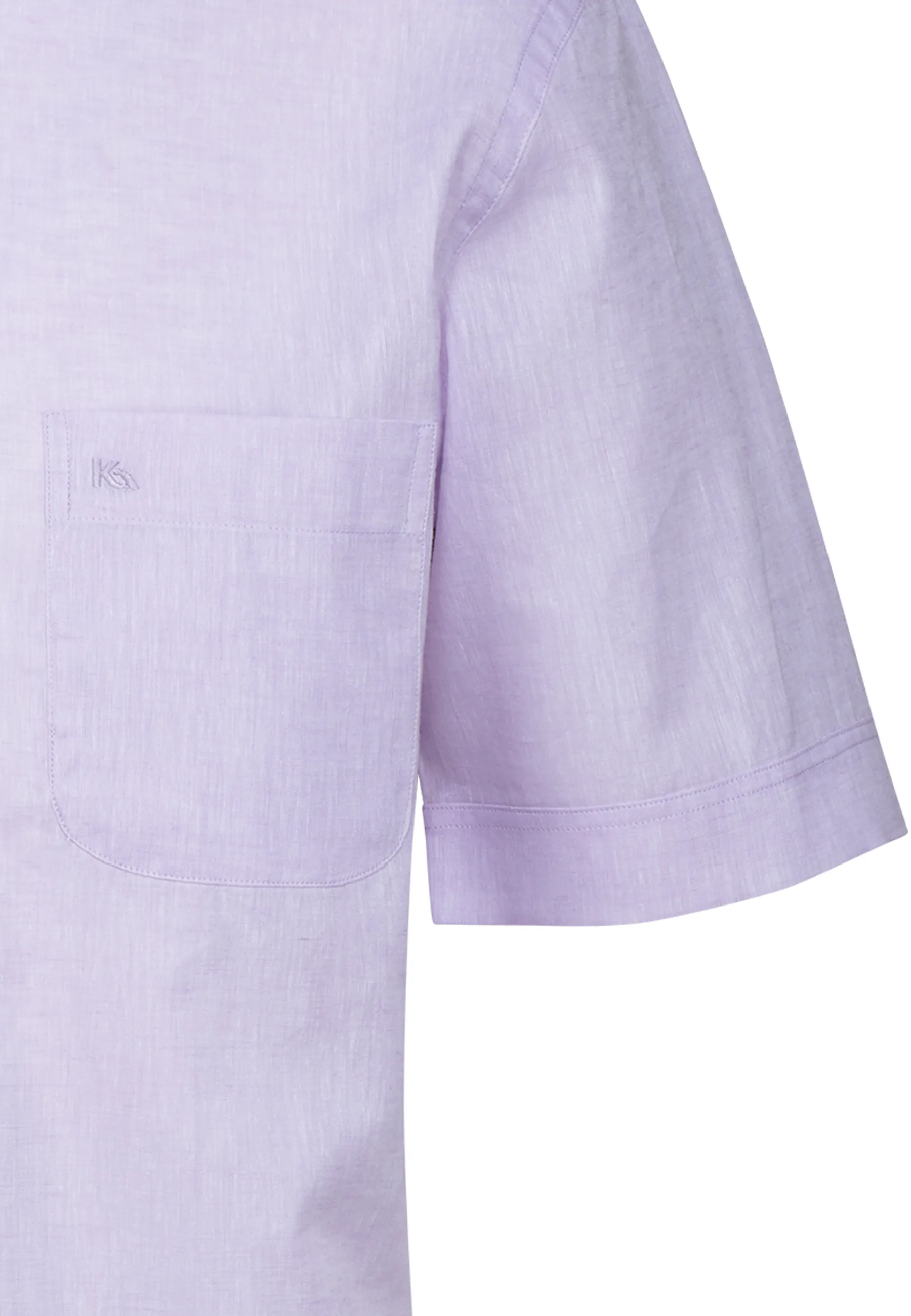 Verona Kent modern fit manches courtes avec contraste avec lin