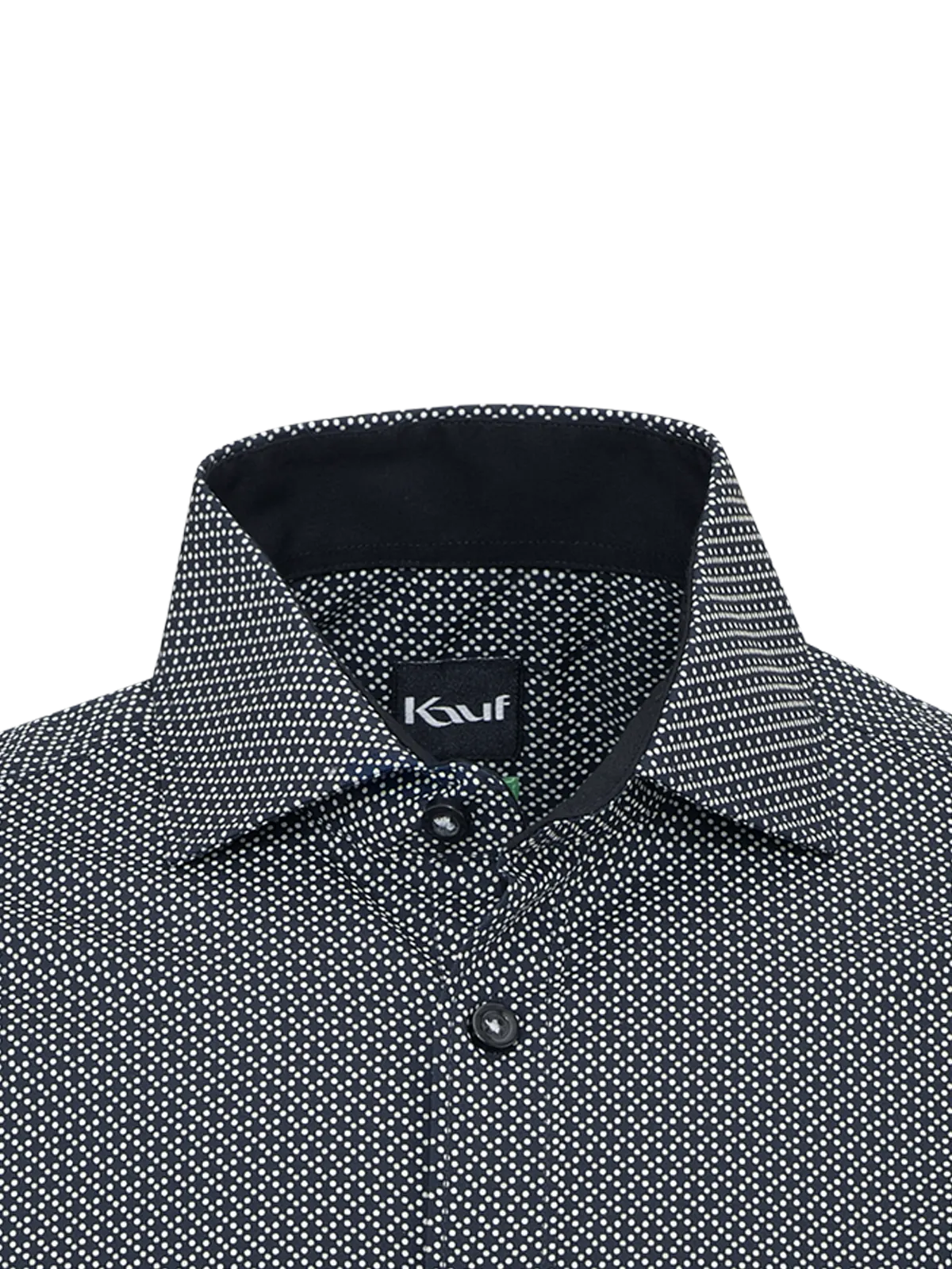 Chemise homme Coupe Regular Fit noire à petits pois