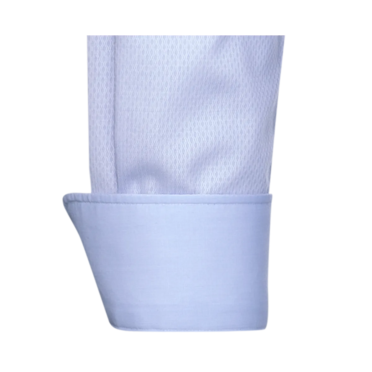 Modern Fit Herrenhemd Hellblau-Weiss mit feinem Jacquardmuster