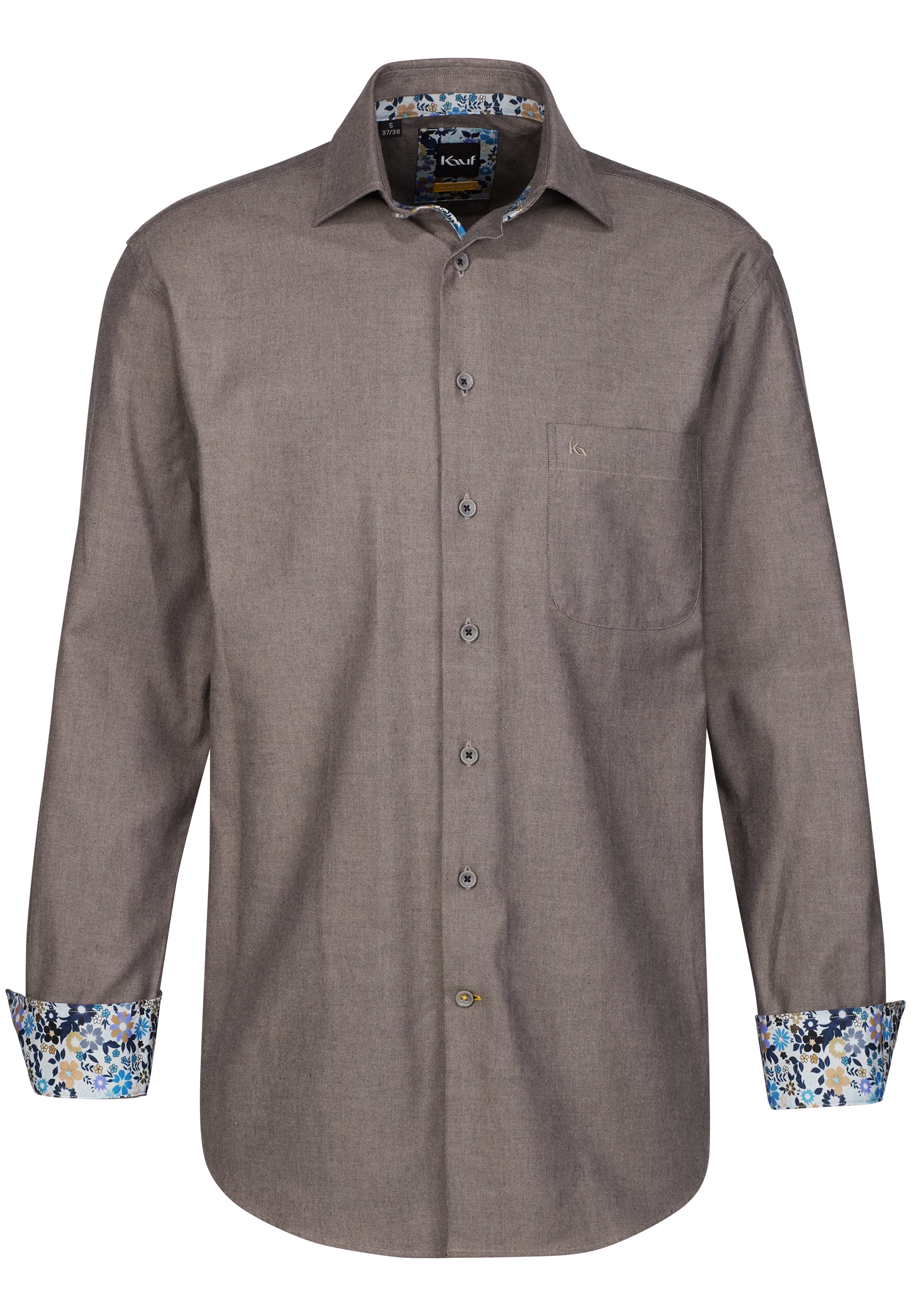 flanellhemd uni herren