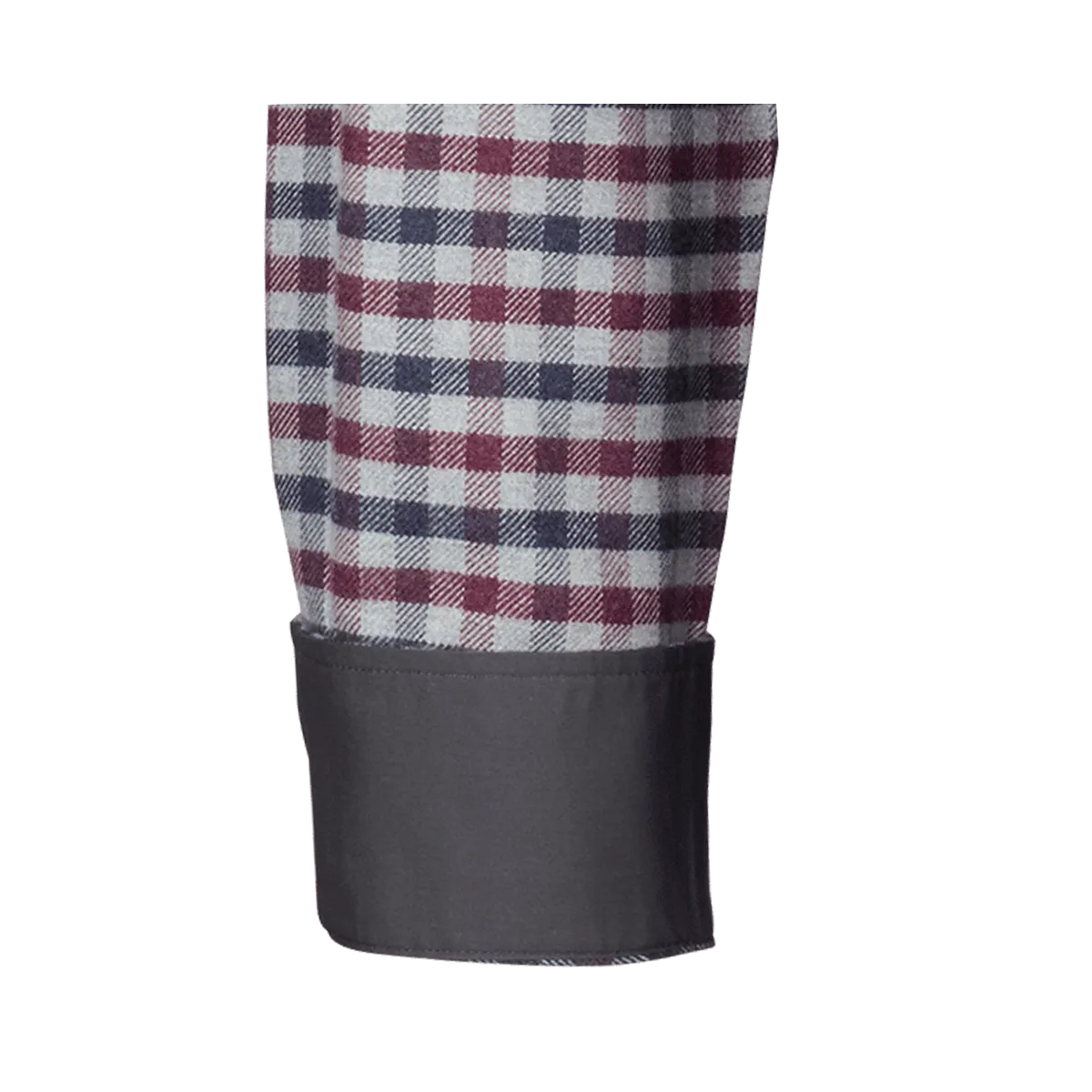 Bari Kent Langarm regular fit mit Kontrast in Flanellqualität