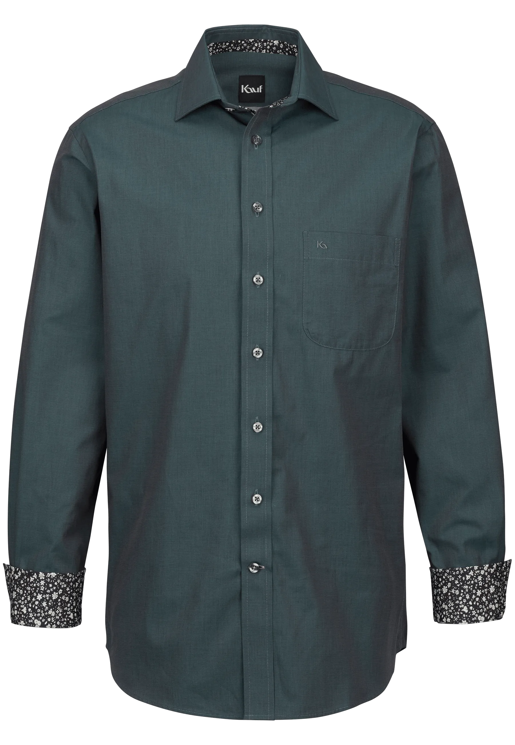 herrenhemd langarm grün