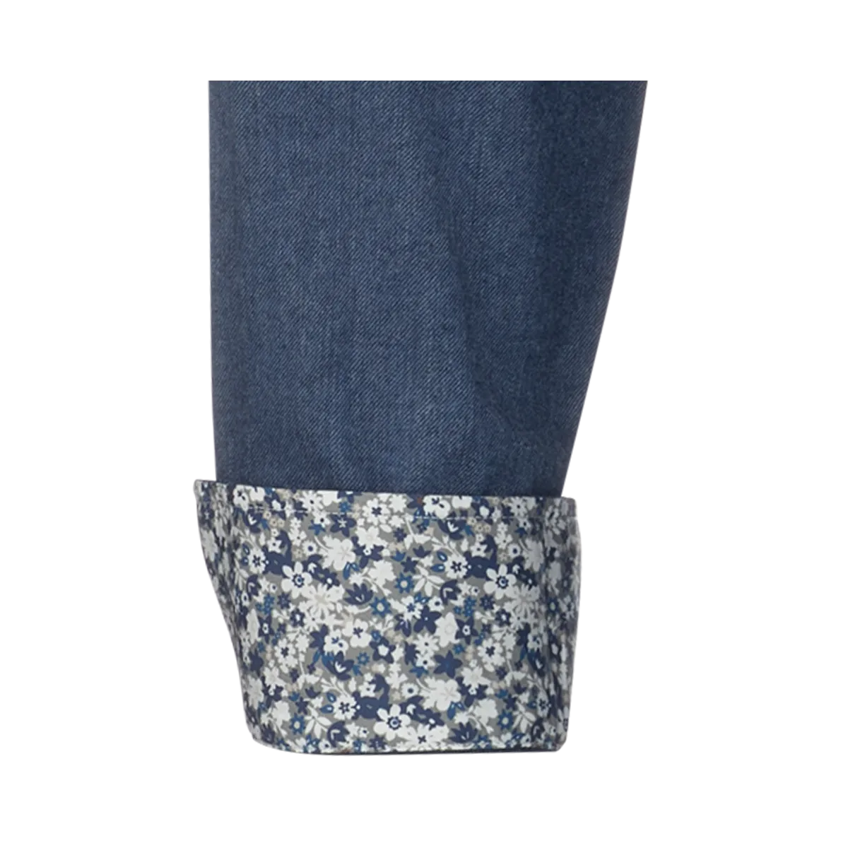 Blaues Bari Kent Leichtflanellhemd Regular Fit