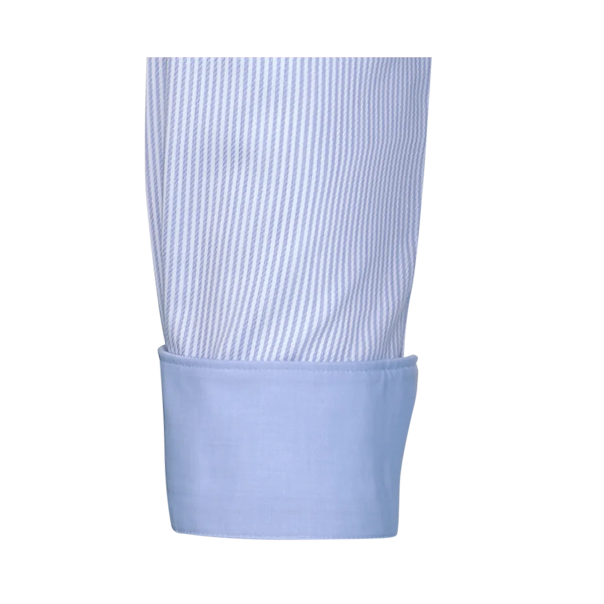 Slim Fit Herrenhemd Weiss-Hellblau mit feinem Schwesternstreifen
