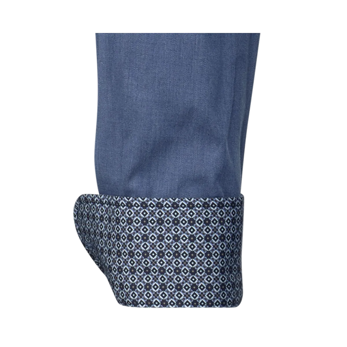 Poignets à motifs de la chemise bleue KAUF Sports