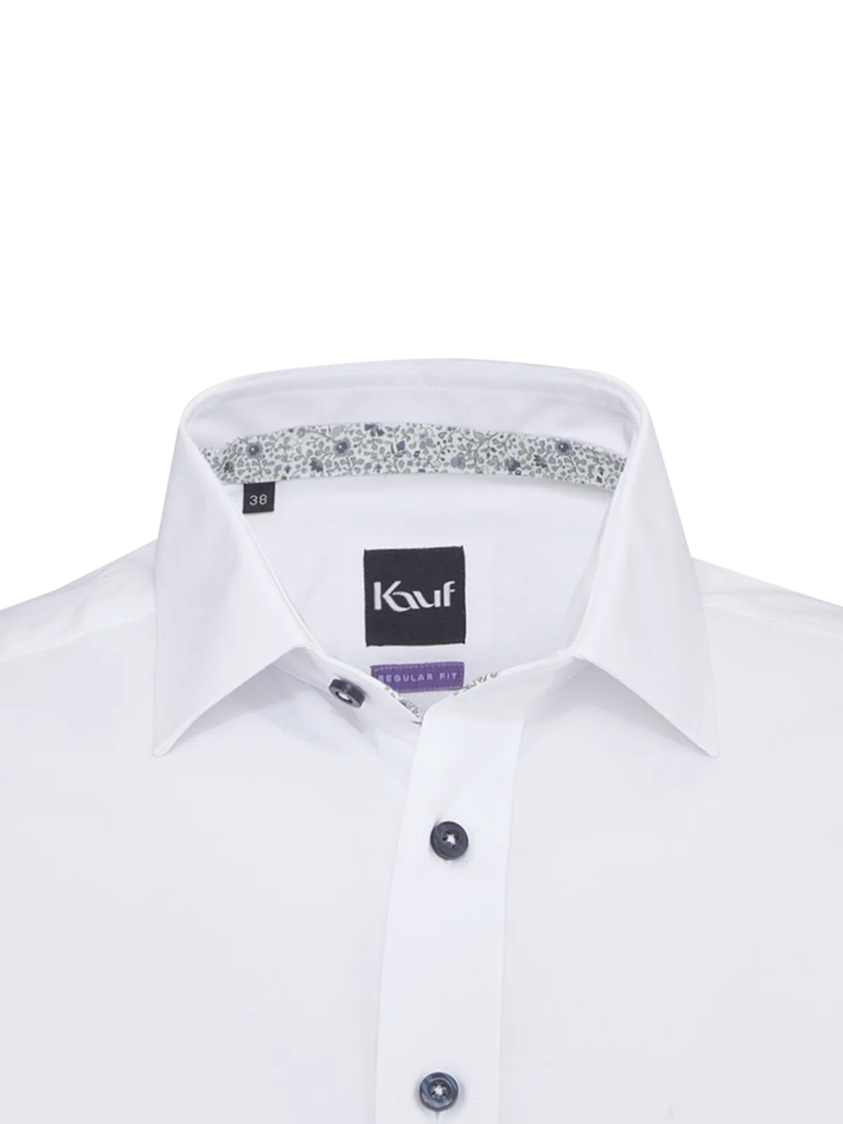 Regular Fit Herrenhemd in Weiss aus feinem Twill