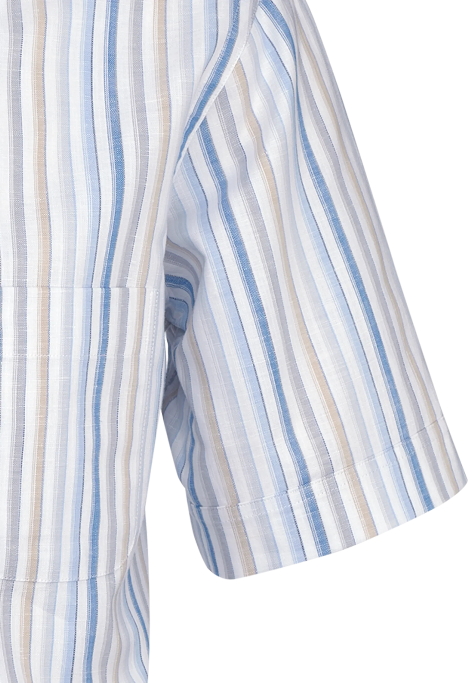 Bari Kent Kurzarm regular fit mit Kontrast mit Leinen