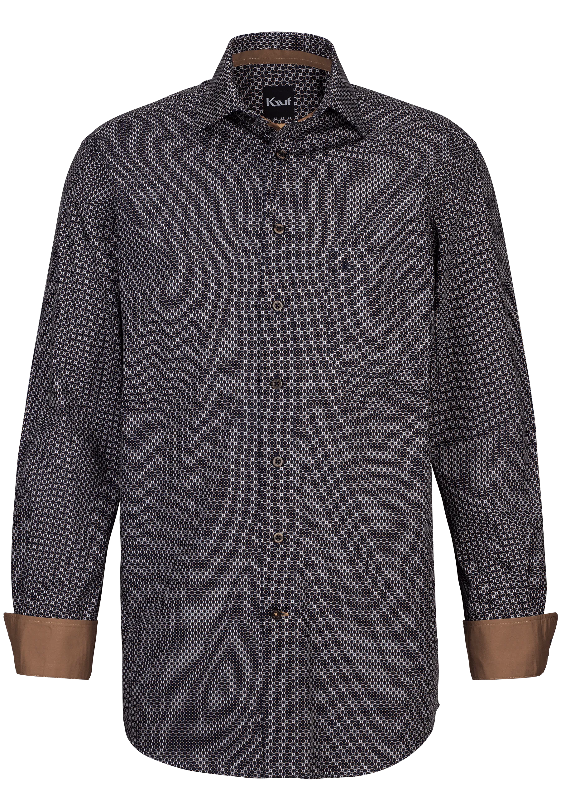 hemd mit einfarbigem muster