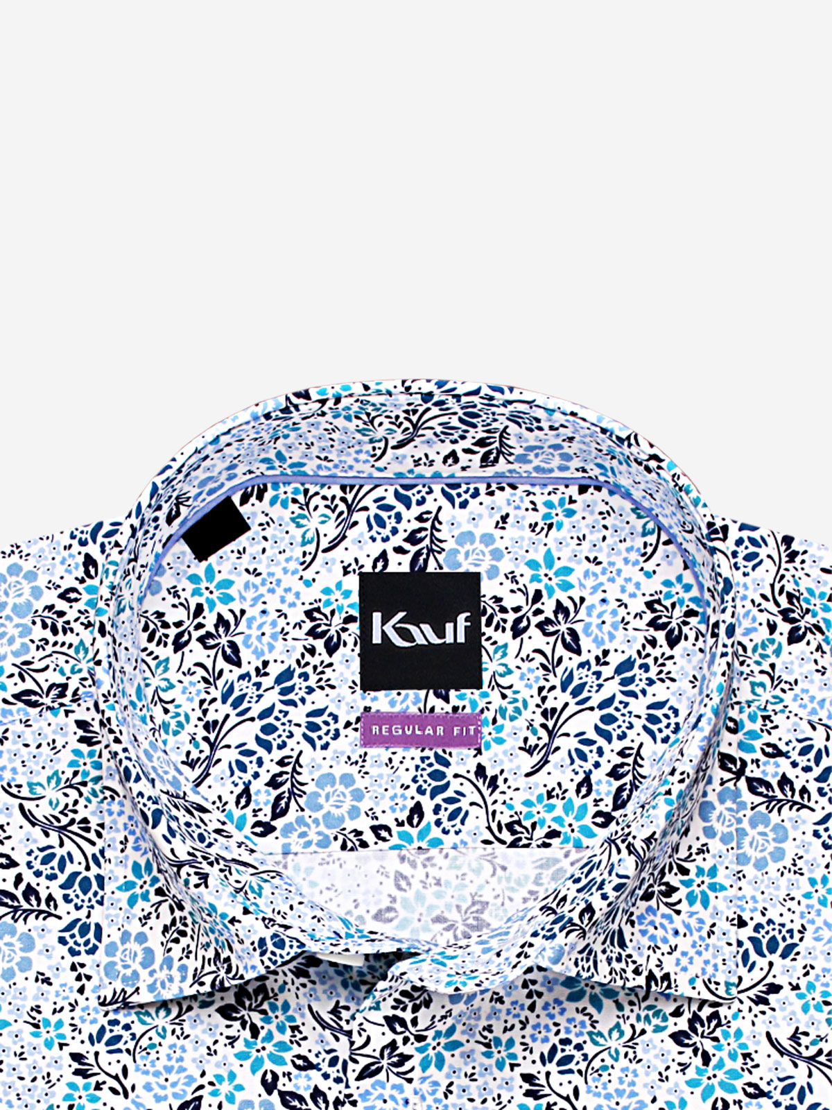 Kauf Kurzarmhemd blau Bari Kent mit Kontrast Kragen Kurzarmhemd blau Bari Kent mit Kontrast Kragen