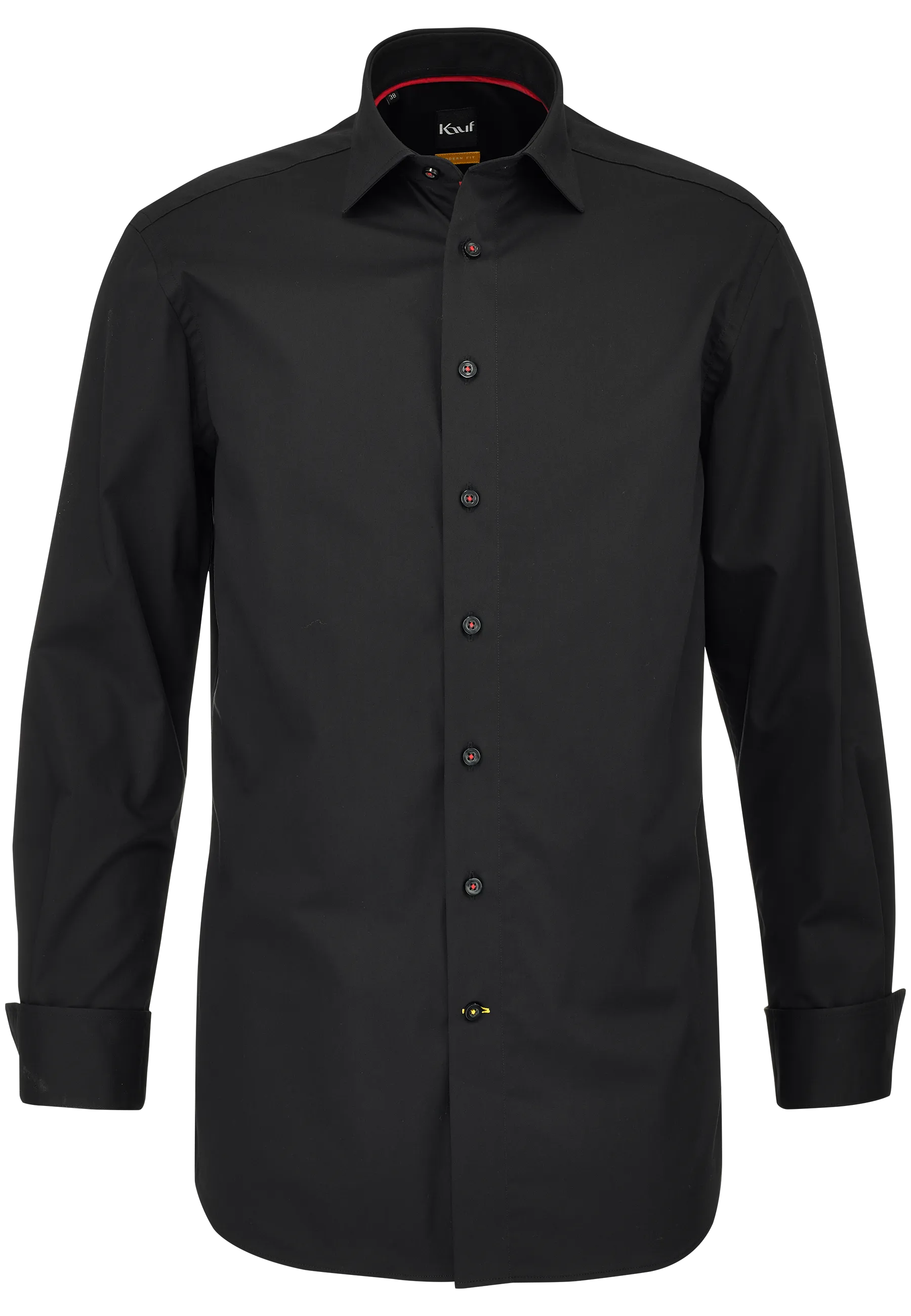 Camicia da lavoro nera Modern Fit senza stiratura