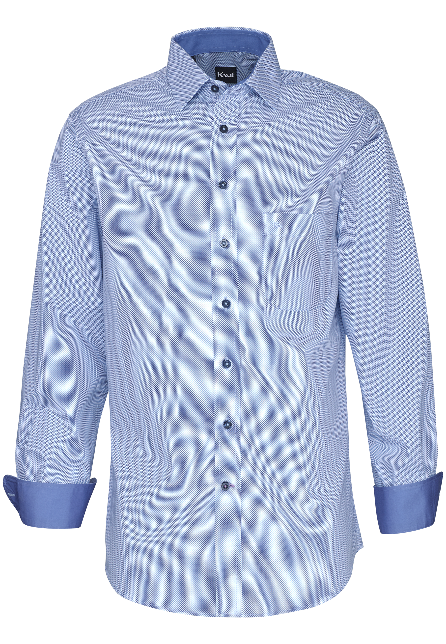 Hemden Köperhemd 1/1 Arm mittelblau Hemden Köperhemd 1/1 Arm mittelblau