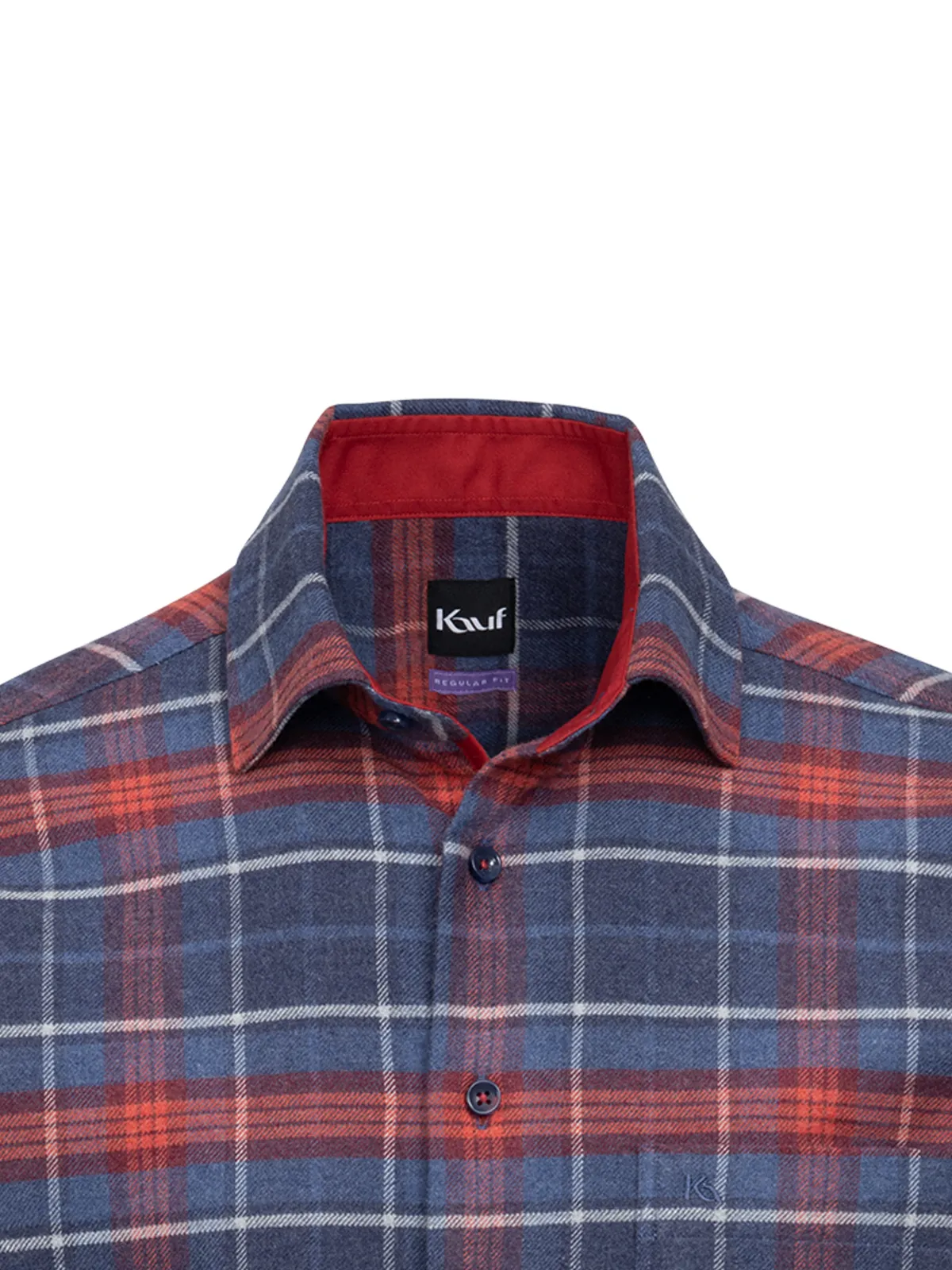 Bari Kent Langarm mit Kontrast in Flanellqualität