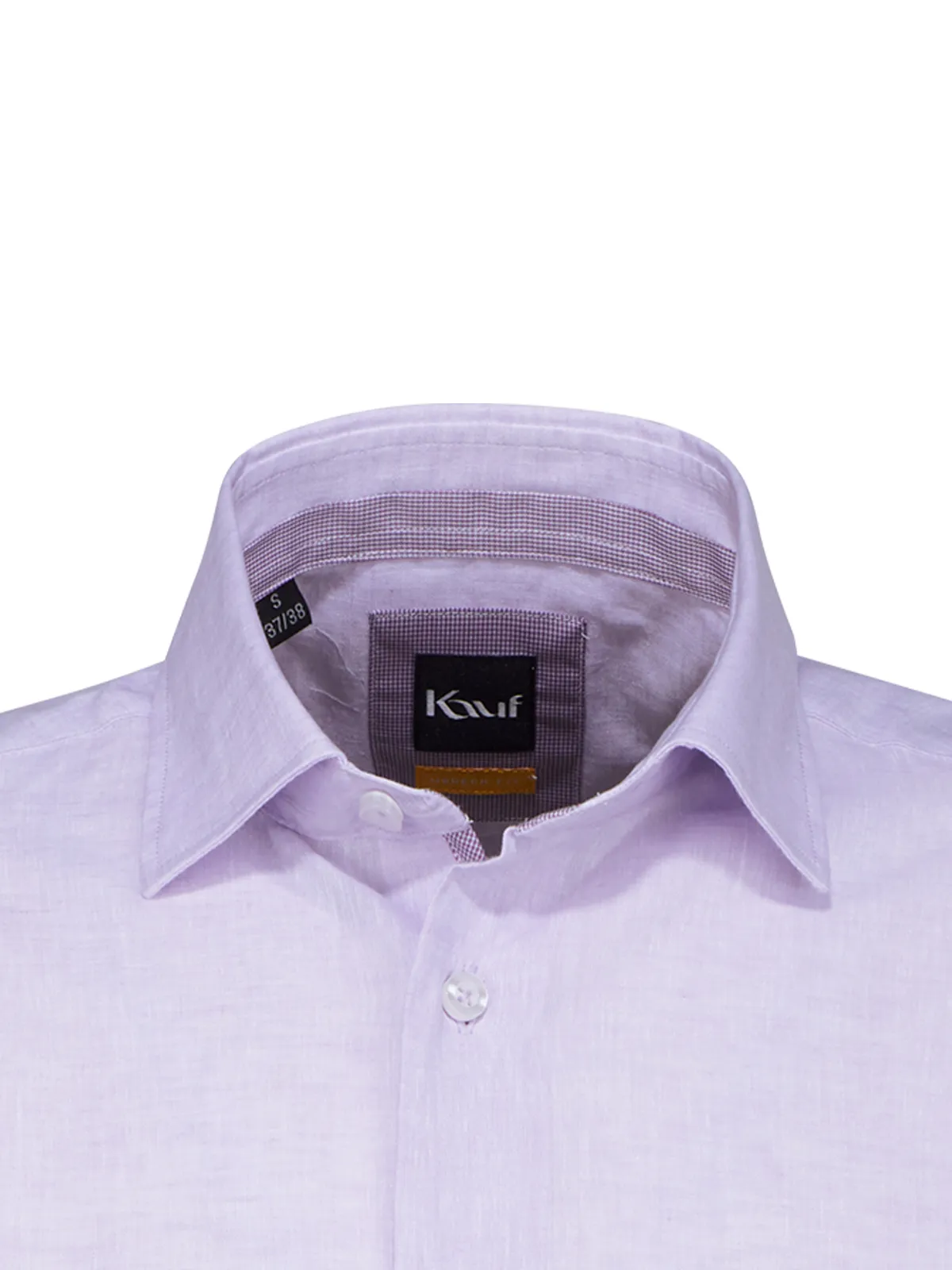 Verona Kent modern fit manches courtes avec contraste avec lin