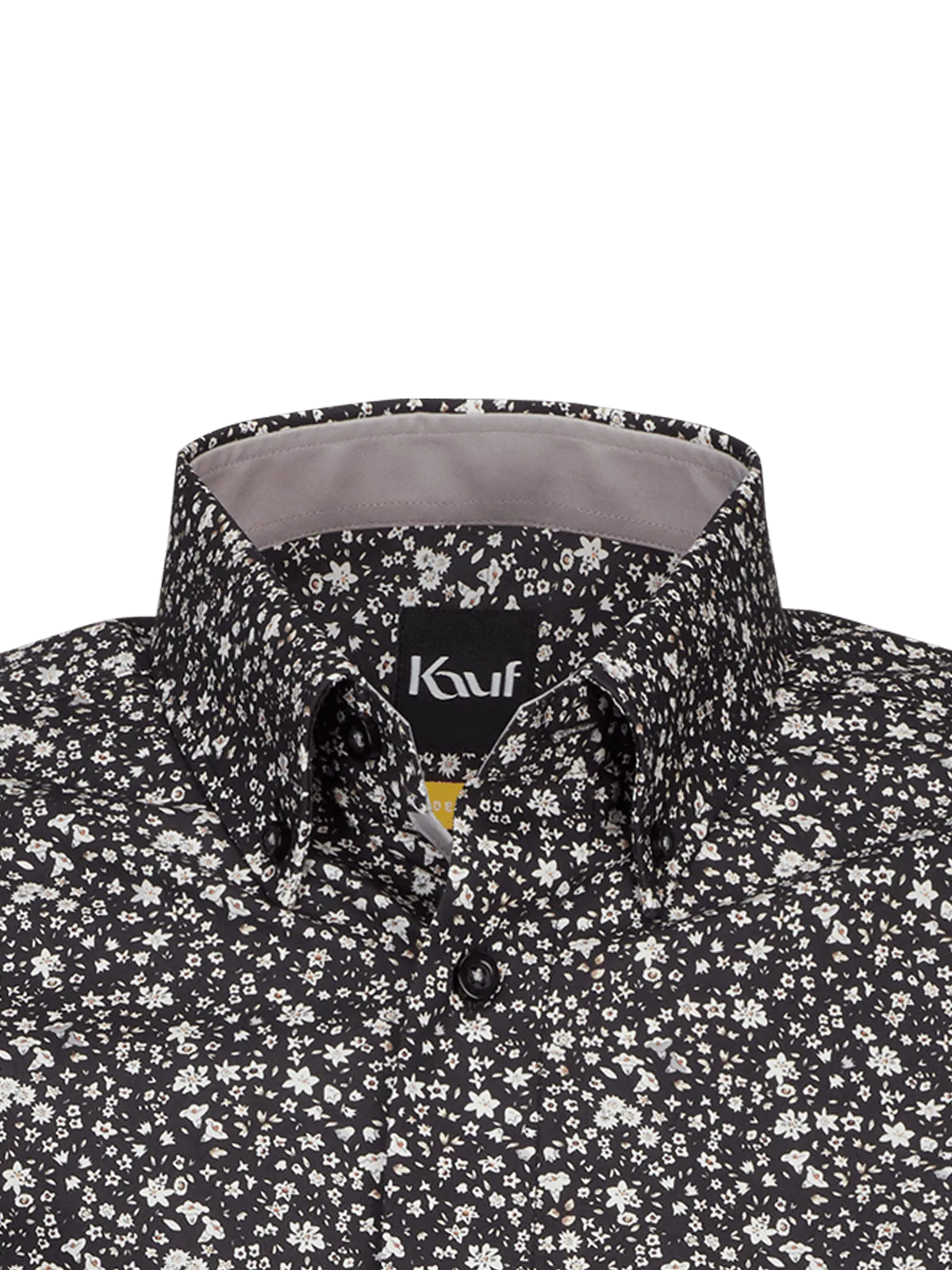 Firenze button down modern fit nero con contrasto