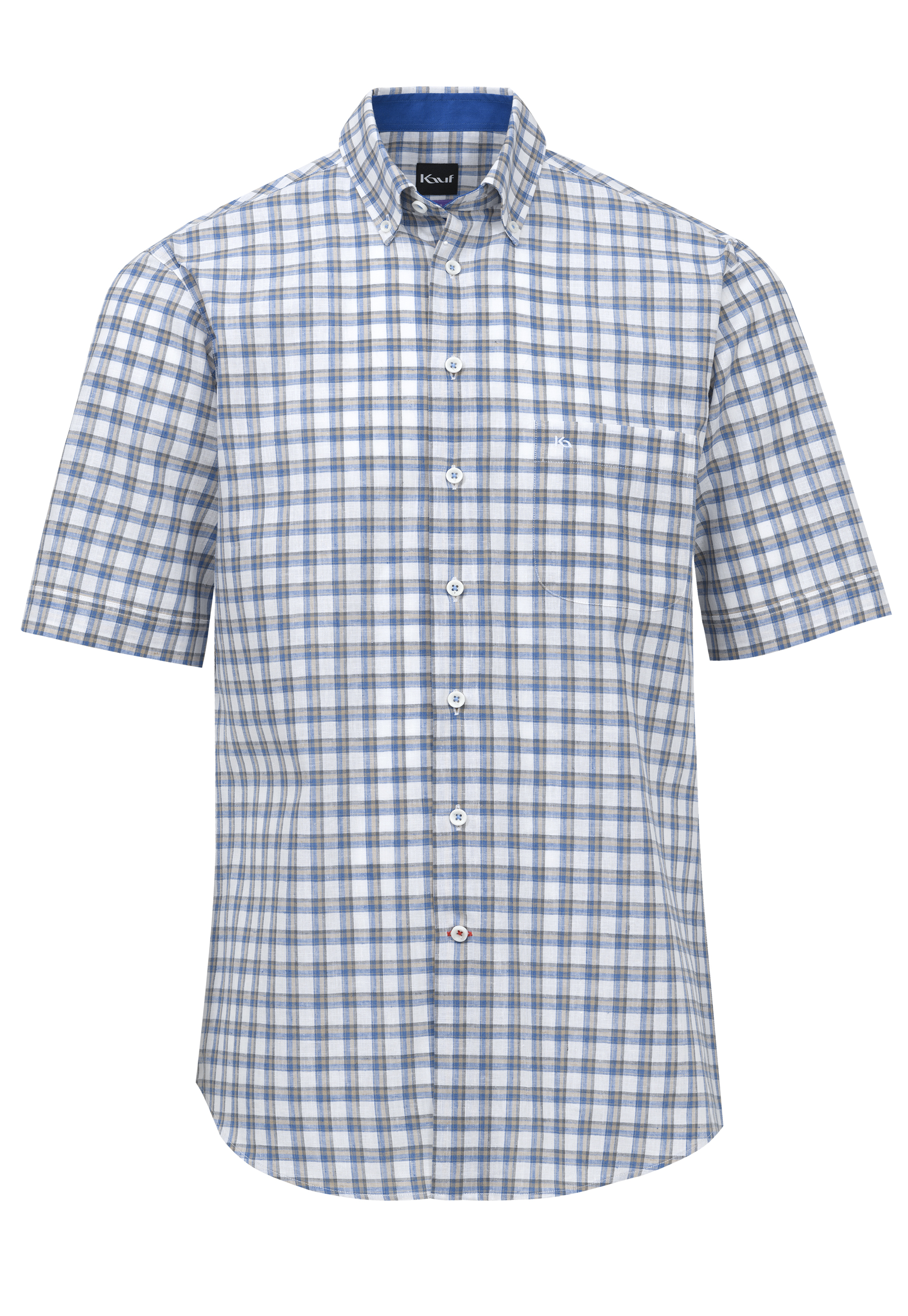 Bari Button Down Kurzarm mit Kontrast