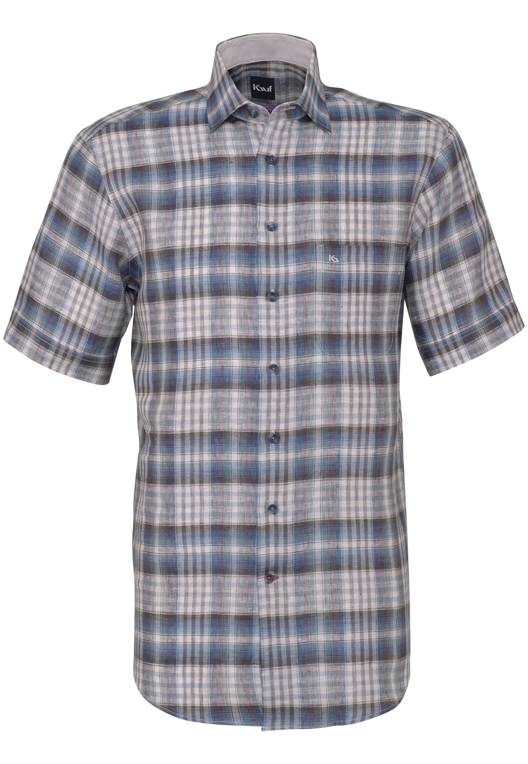 braun blau kariertes hemd