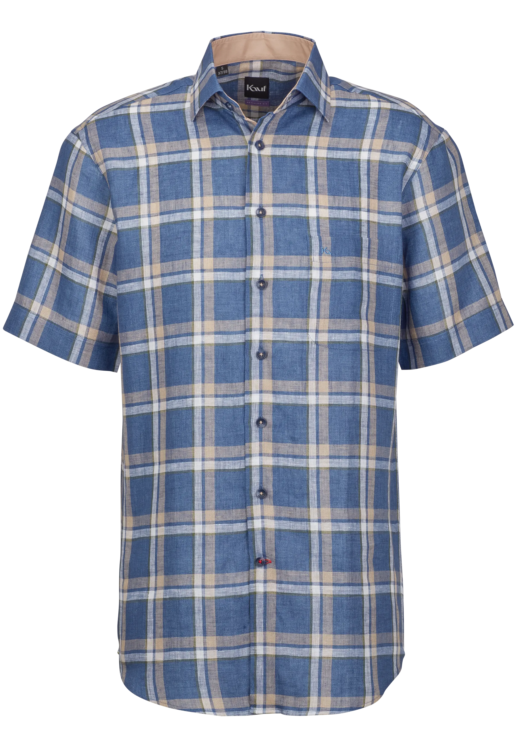 Bari Kent Kurzarm regular fit mit Kontrast