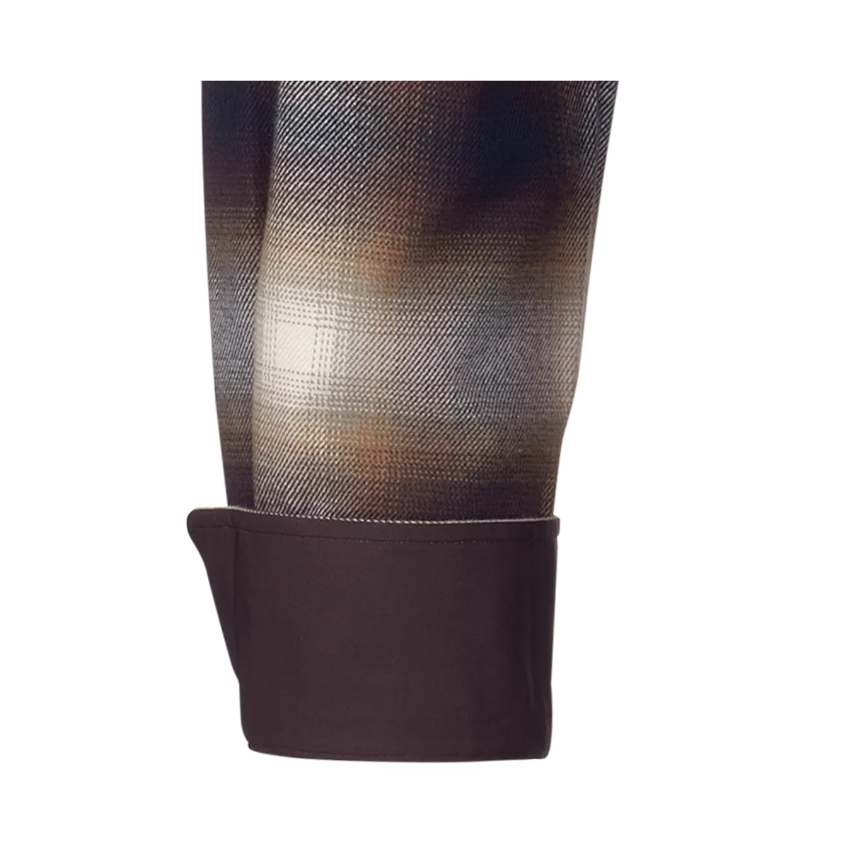 KAUF Chemise à manches longues Bari Kent Coupe Regular Fit – Flanelle à carreaux marron – Entretien facile