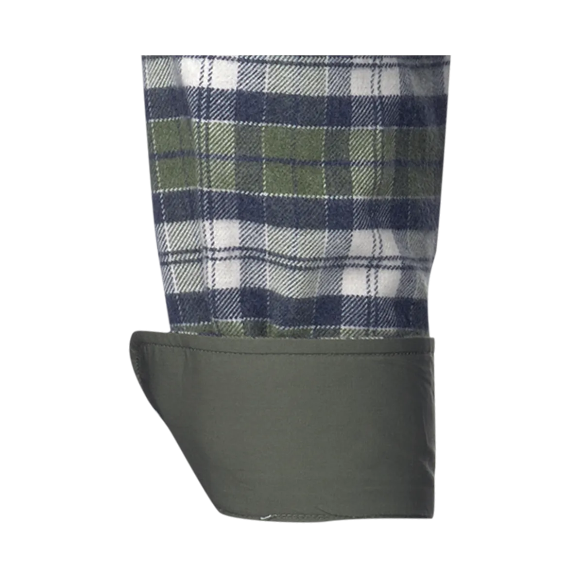 Regular Fit Flanellhemd Dunkelgrün-Navy mit Karomuster