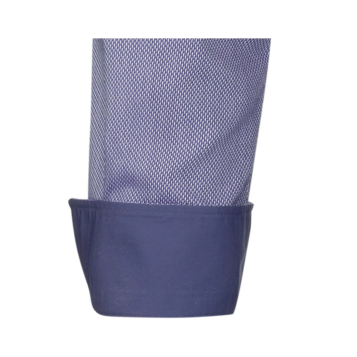 Regular Fit Herrenhemd Dunkelblau mit feiner Struktur