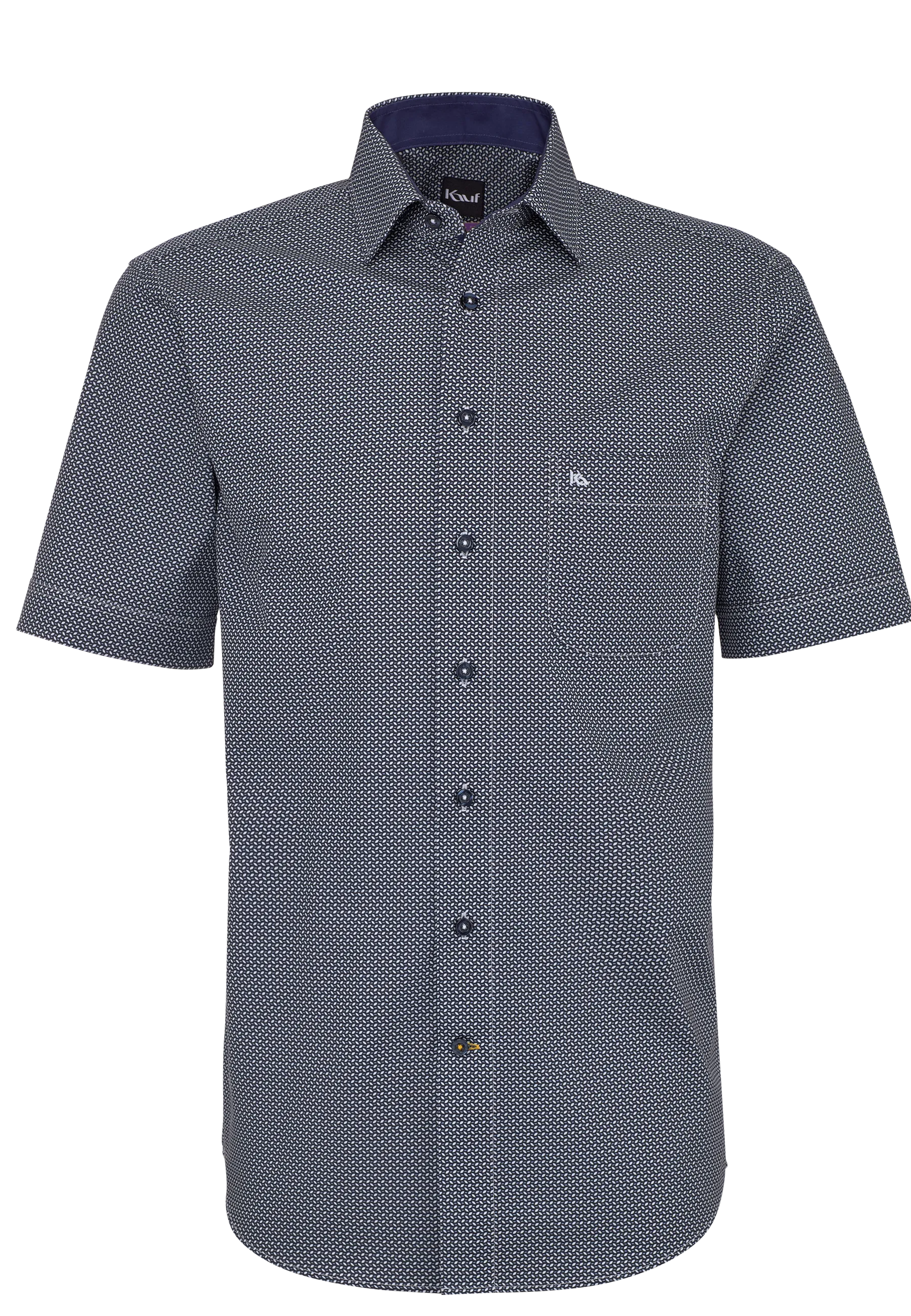 kurzarmhemd blau herren