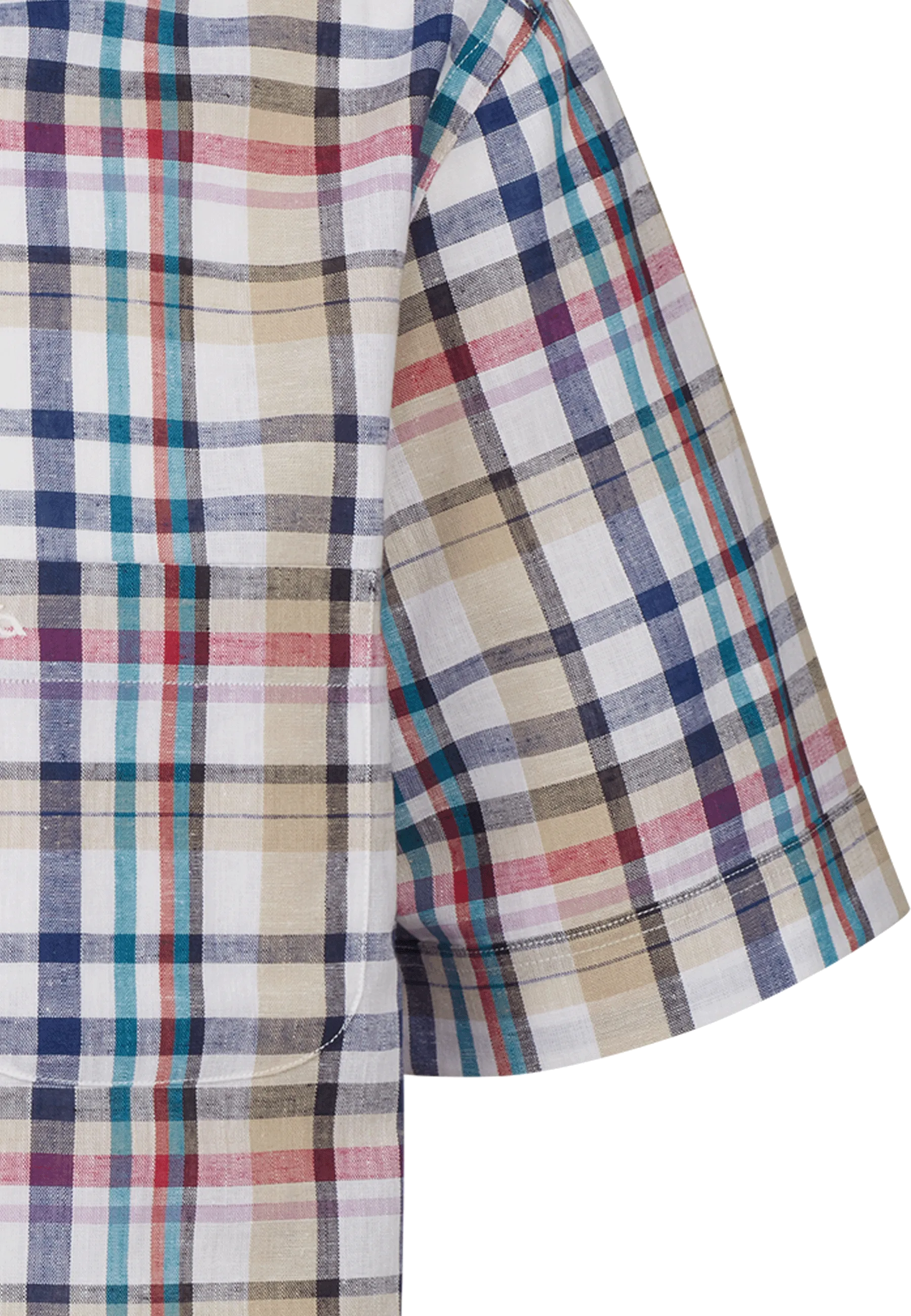 Verona Button Down Kurzarm modern fit mit Kontrast