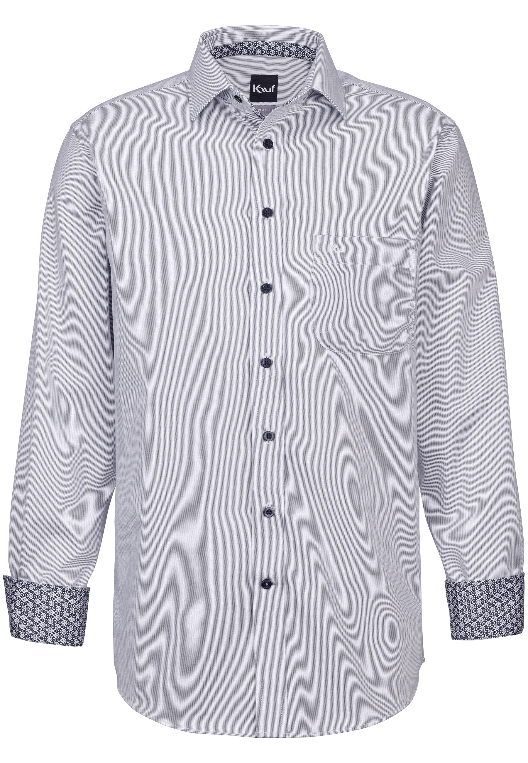 langarmhemd herren blau